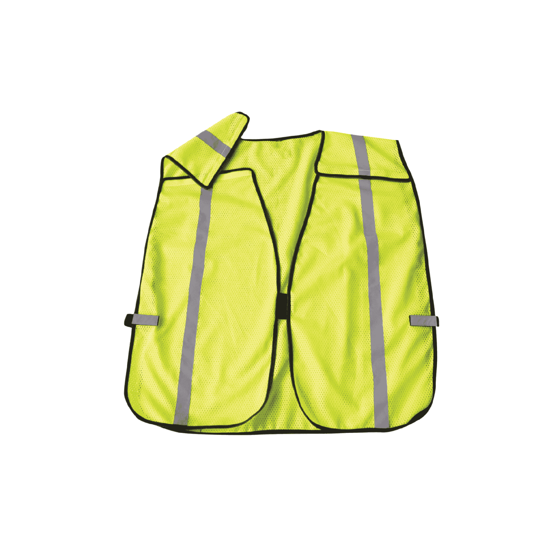 Economy Lime Safety Vest With Breakaway on Shoulders