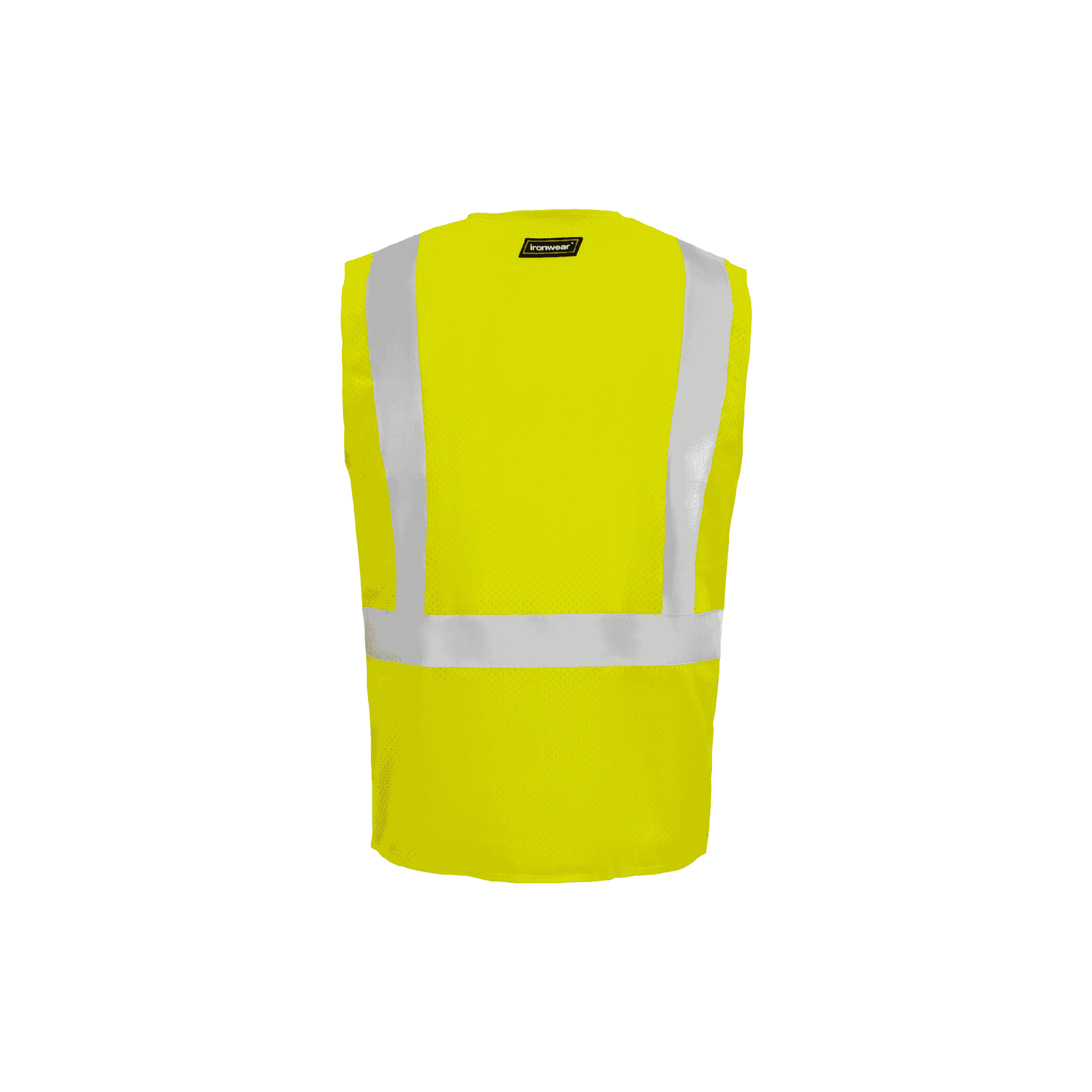 Class 2 Safety Vest with Zipper Closure (Hi Vis Lime)