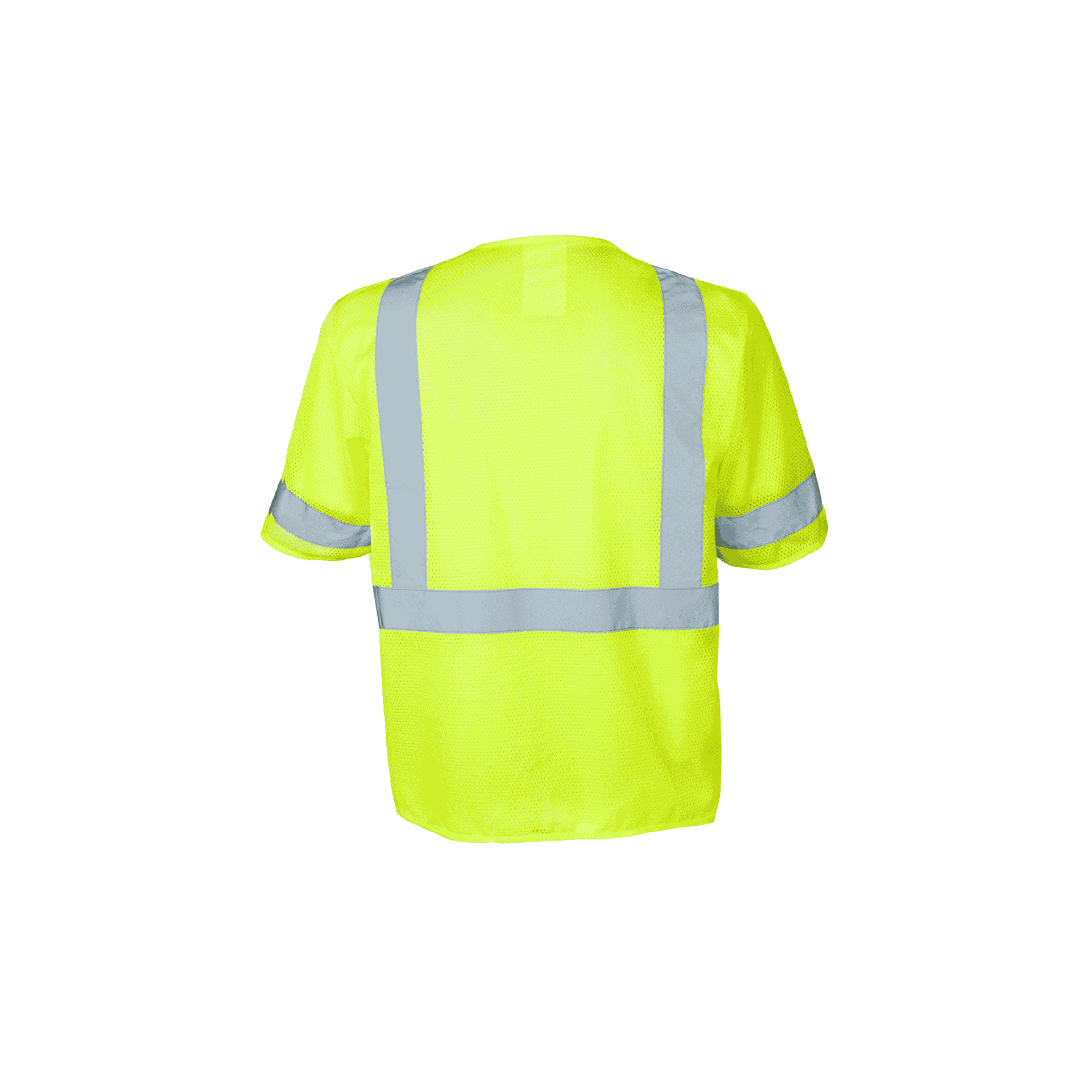 Class 3 Lime Polyester Mesh Safety Vest (5 Pockets)