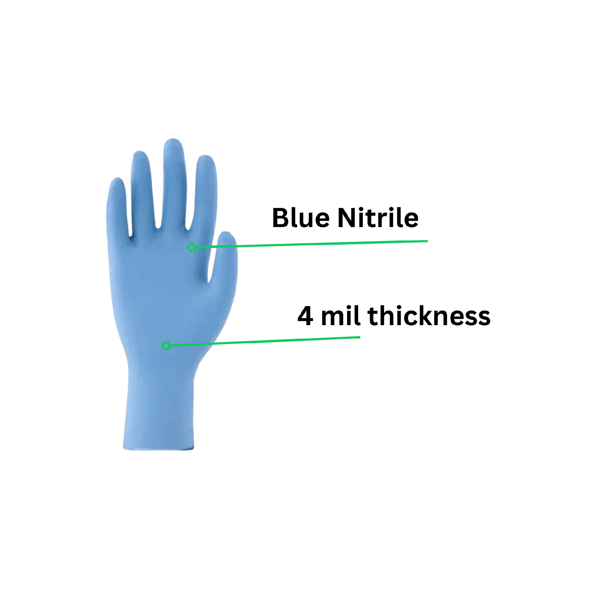 4 Mil Blue Nitrile Disposable (100 Pcs/Bx)