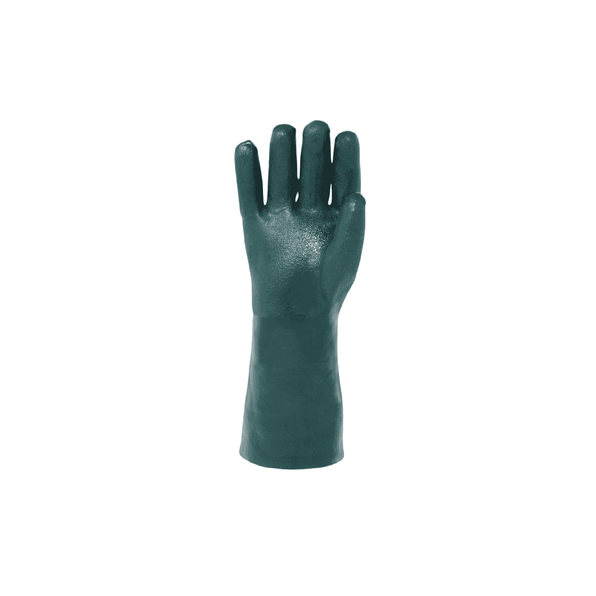 Chemical Resistant PVC Gloves - 14" Sandy Finish Green
