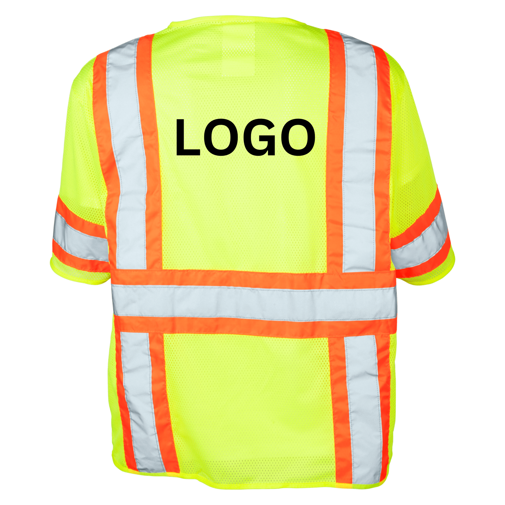 Class 3 Lime Zipper Safety Vest (6 Pockets)