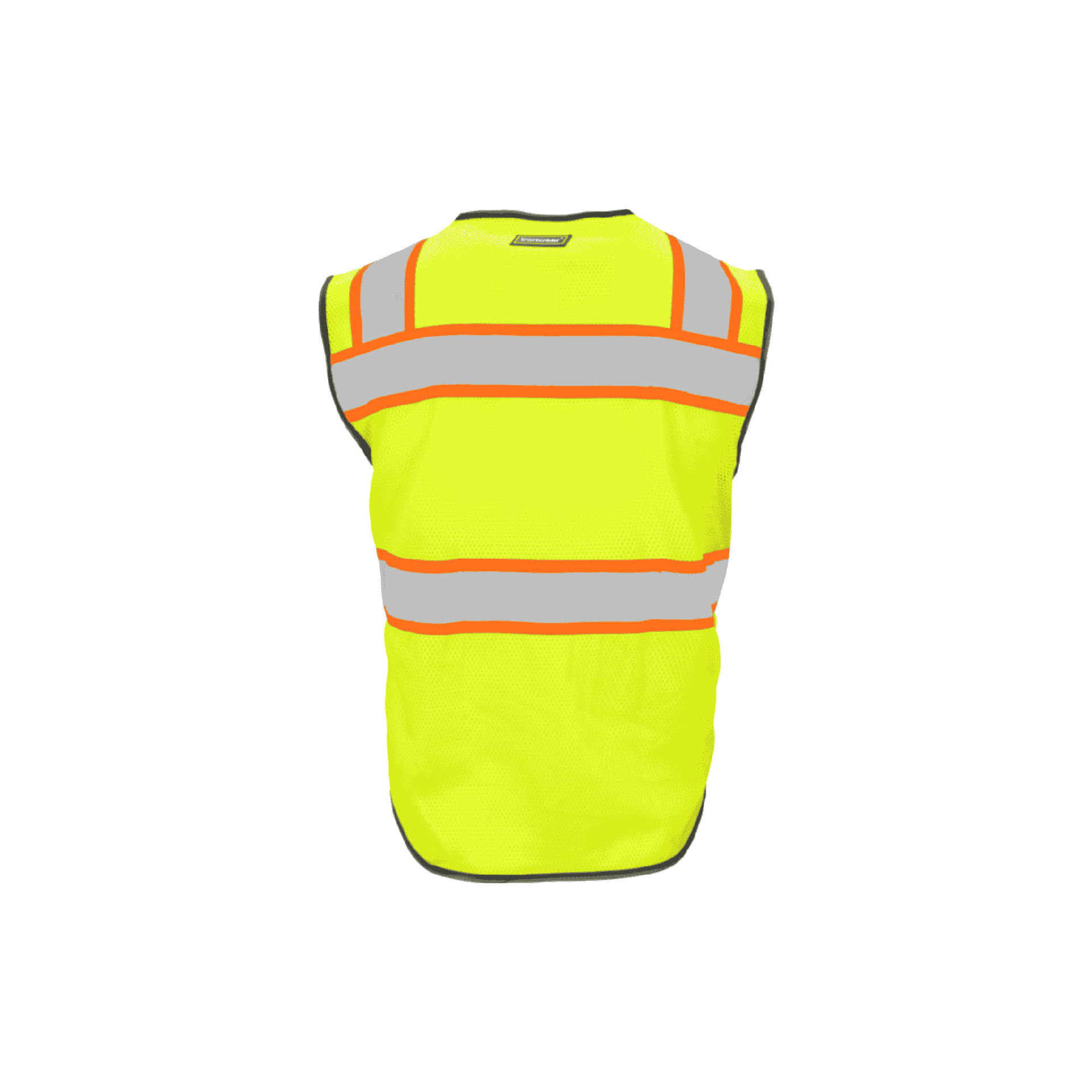 Class 2 Lime Safety Vest with Black Bottom (8 Pockets)