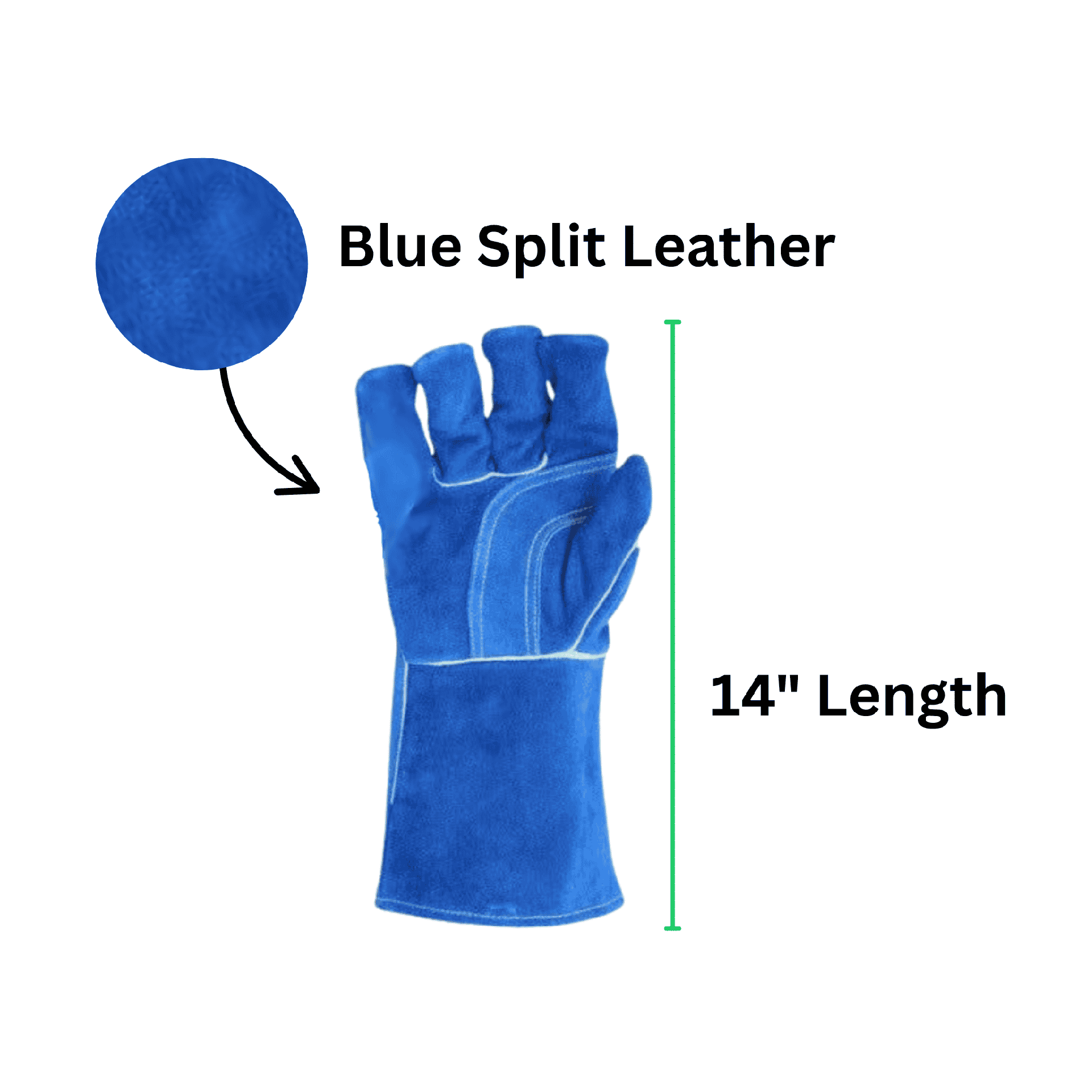 Single Pair - Premium Split Leather Welding Gloves