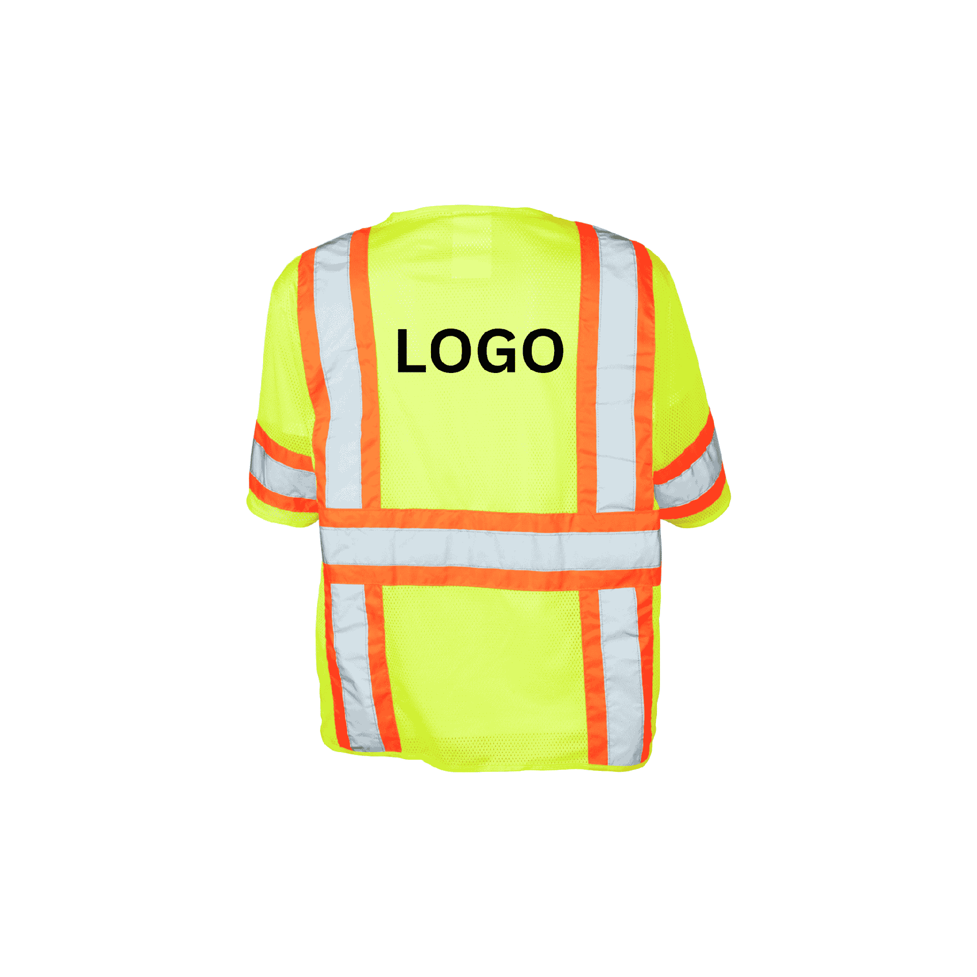 Class 3 Safety Vest with Radio Clip Holders (Over the Shoulder)