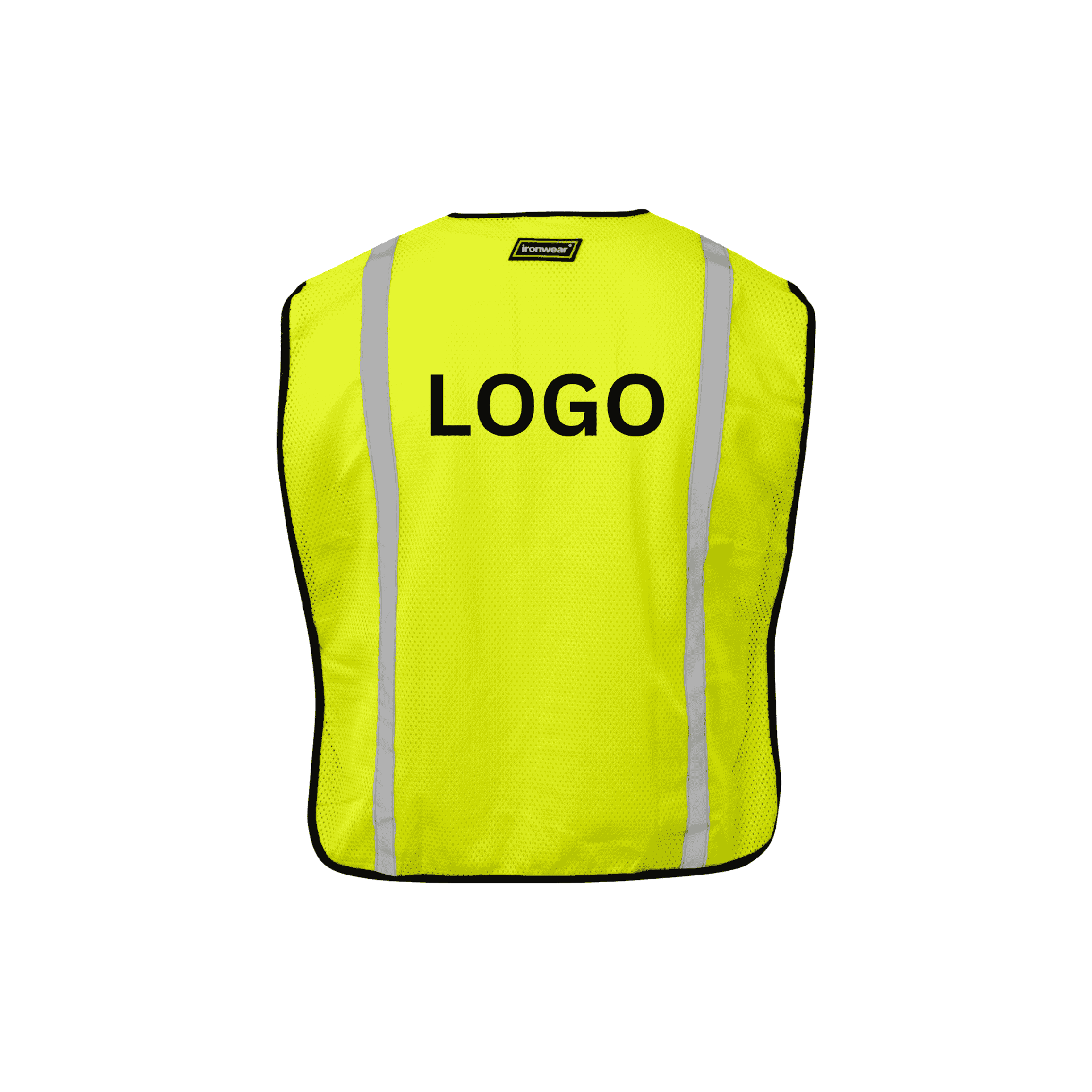 Economy Lime Safety Vest With Breakaway on Shoulders