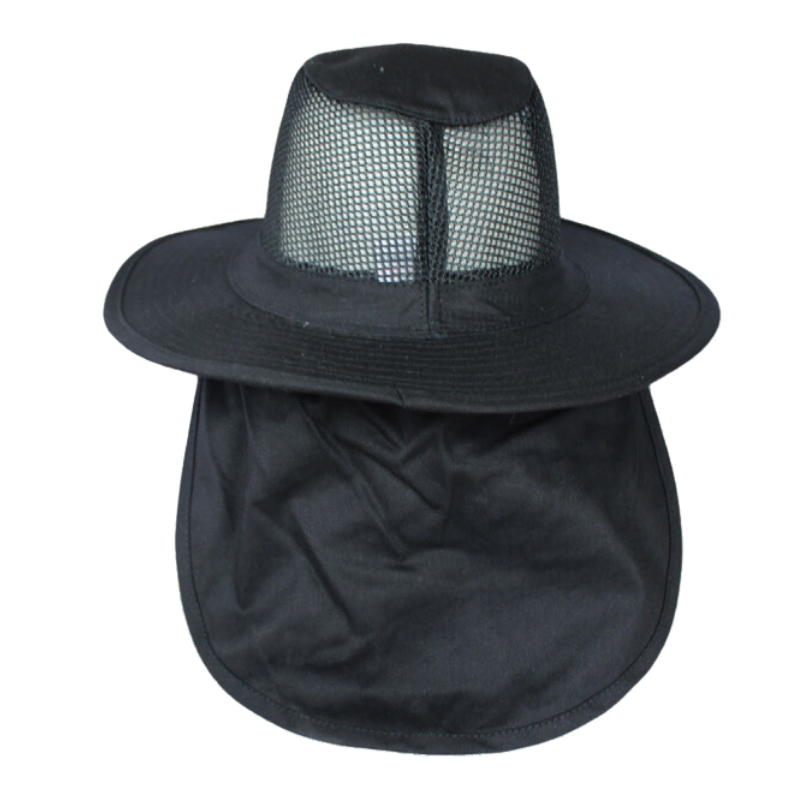 Solid Boonie Hats with Flap and Mesh Top