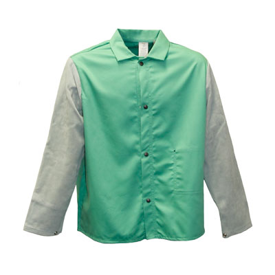 FR Welding Jacket with full Leather Sleeves