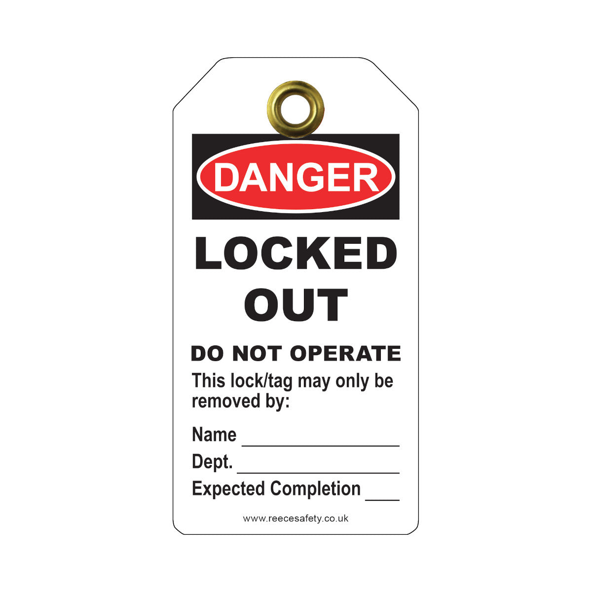 REECE Danger Locked Out Tough Tag (Pack of 10)