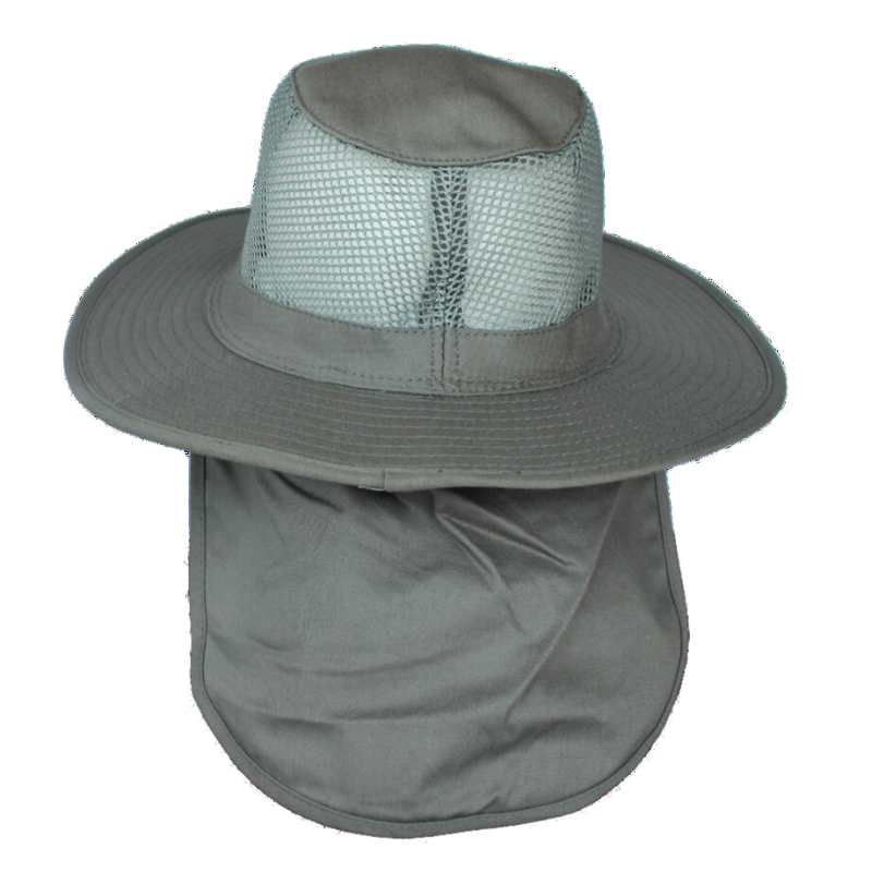 Solid Boonie Hats with Flap and Mesh Top