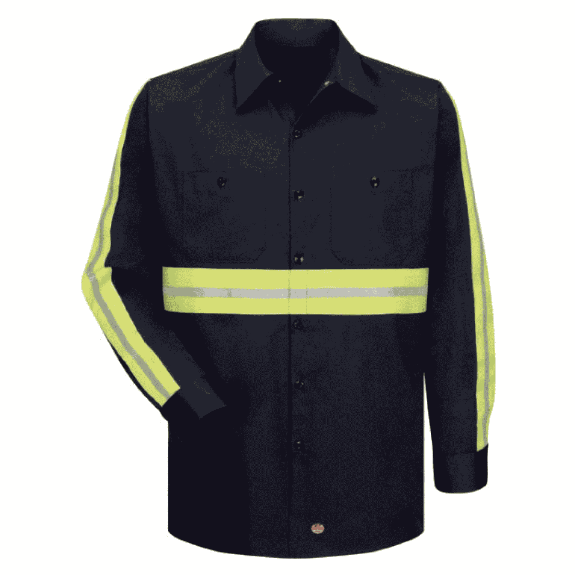 Enhanced Visibility Long Sleeve Work Shirt – Cotton Twill with Reflective Trim
