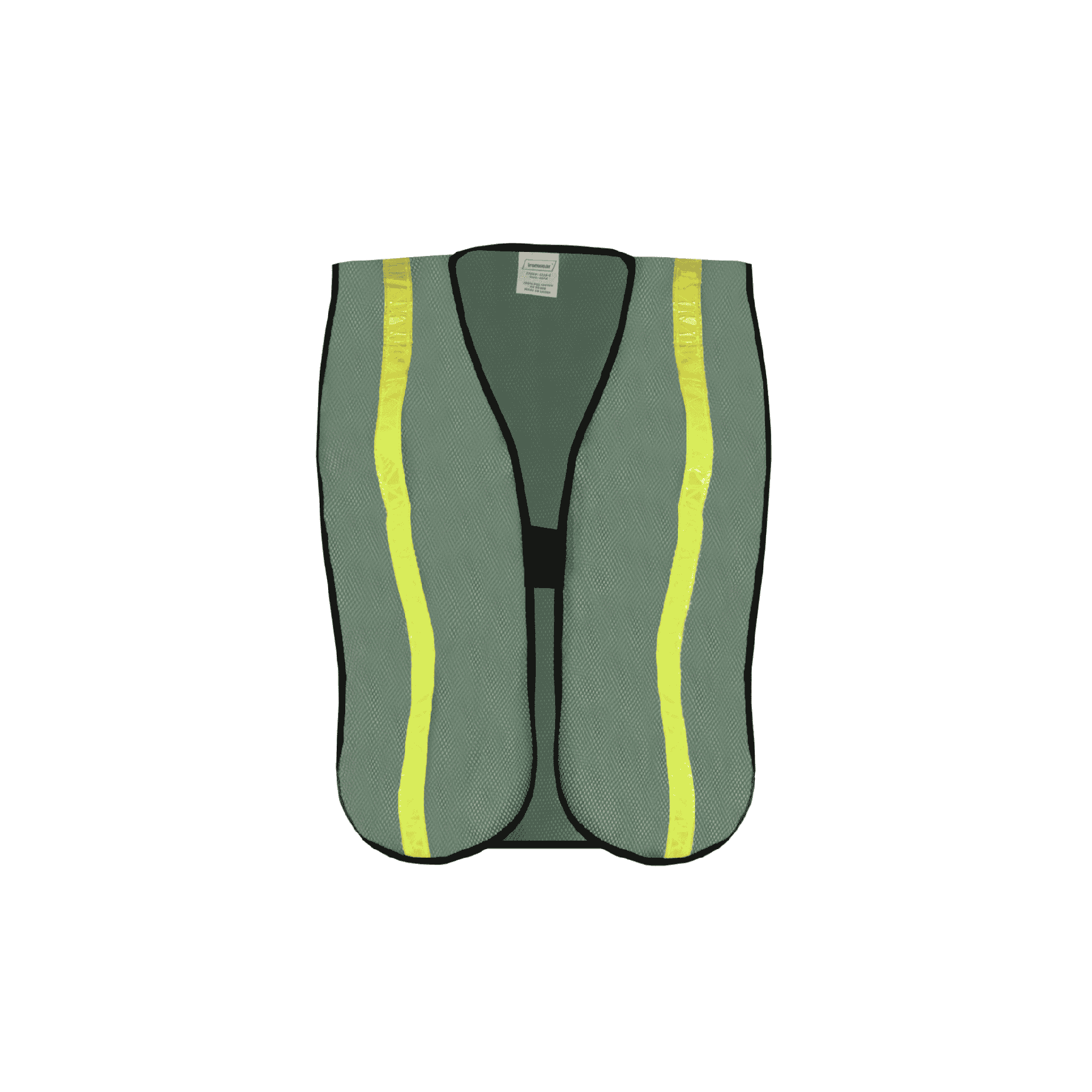 One Size Fits All Economy Safety Vest 1" Lime Tape (3 Colors)