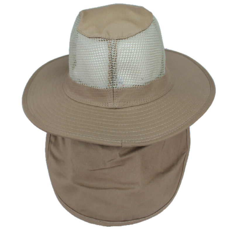 Solid Boonie Hats with Flap and Mesh Top