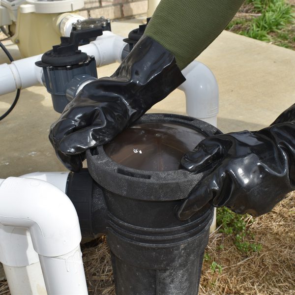 Chemical Resistant PVC Glove – 12" Black Smooth Finish