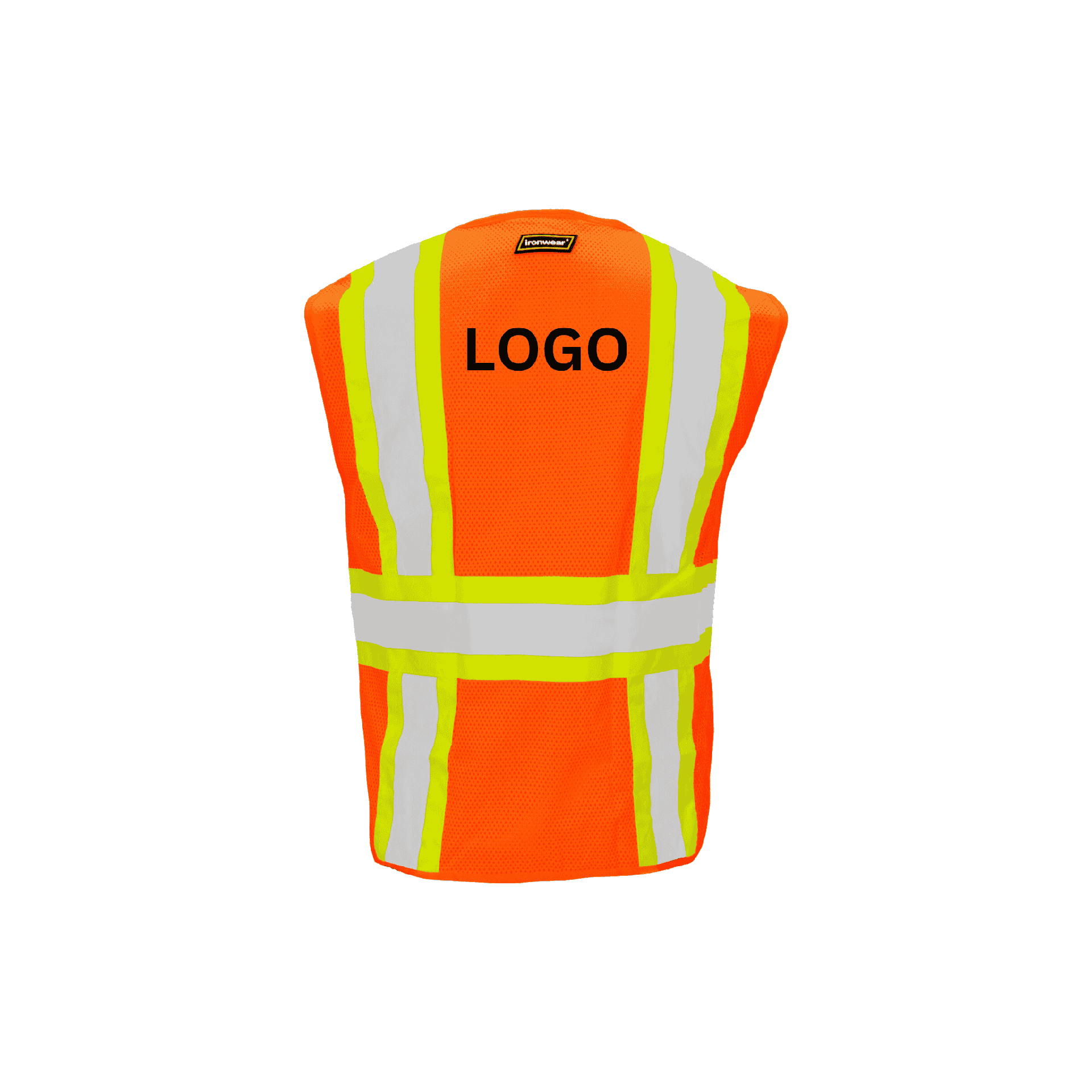 Class 2 Orange Mesh Safety Vest (6 Pockets)
