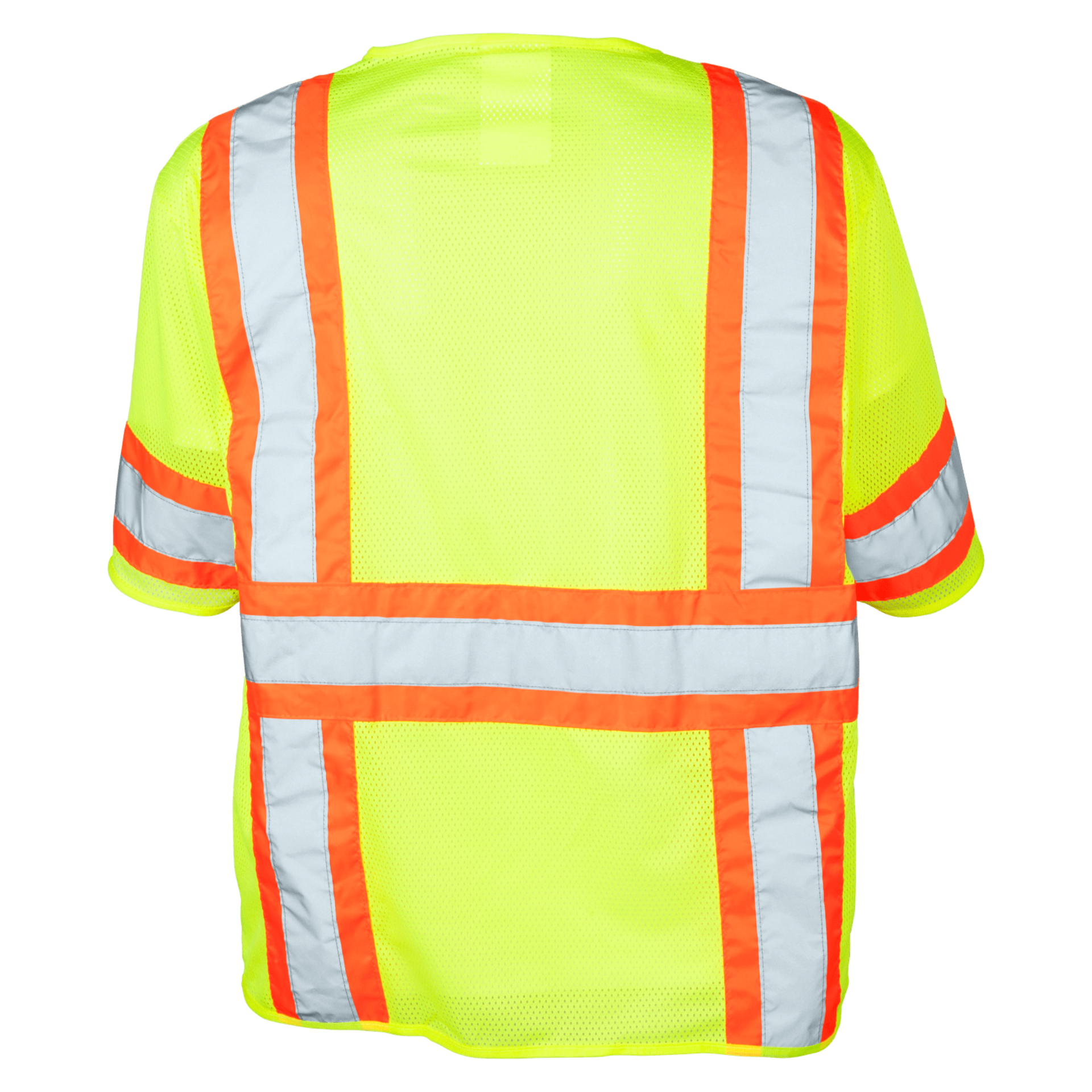 Class 3 Lime Zipper Safety Vest (6 Pockets)