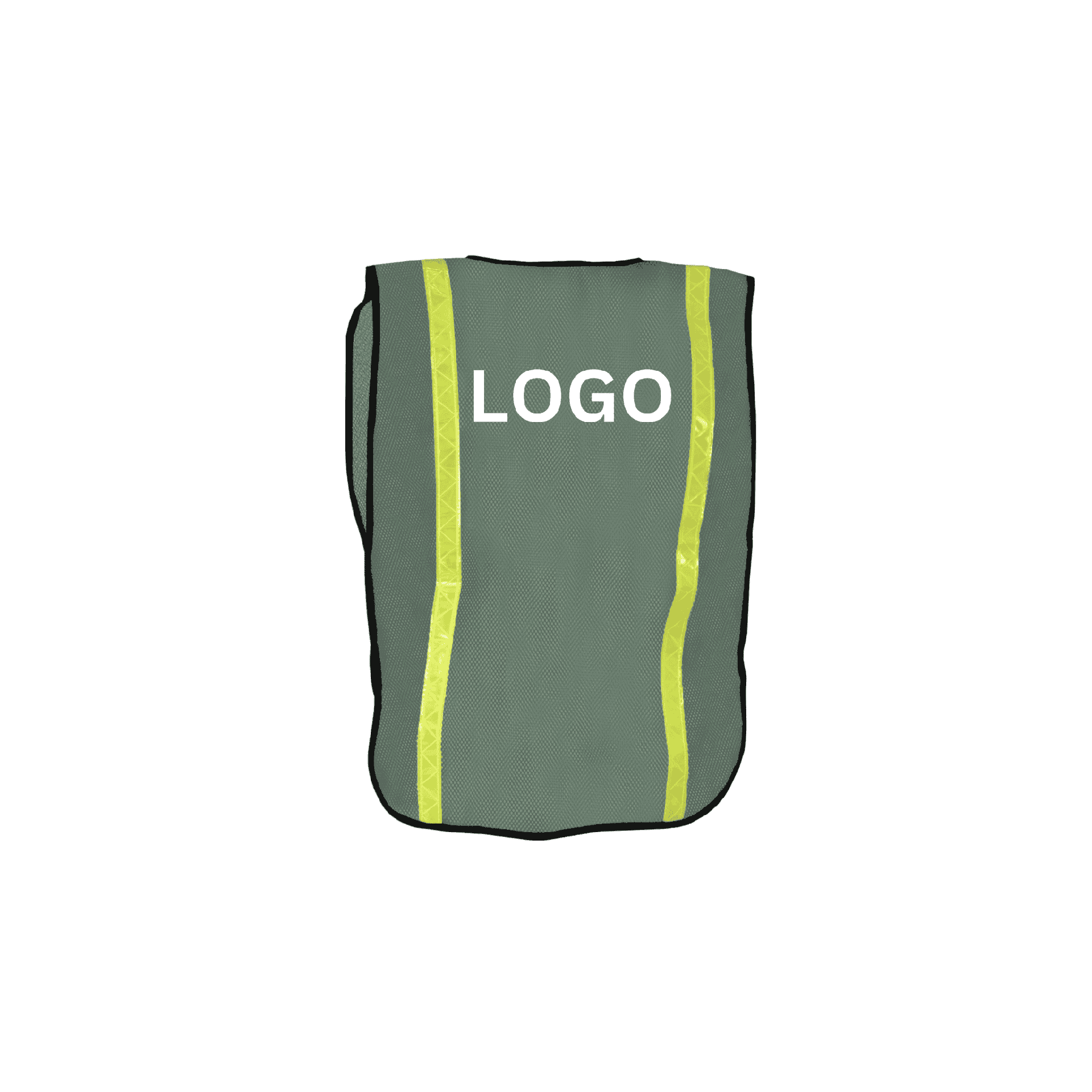 One Size Fits All Economy Safety Vest 1" Lime Tape (3 Colors)