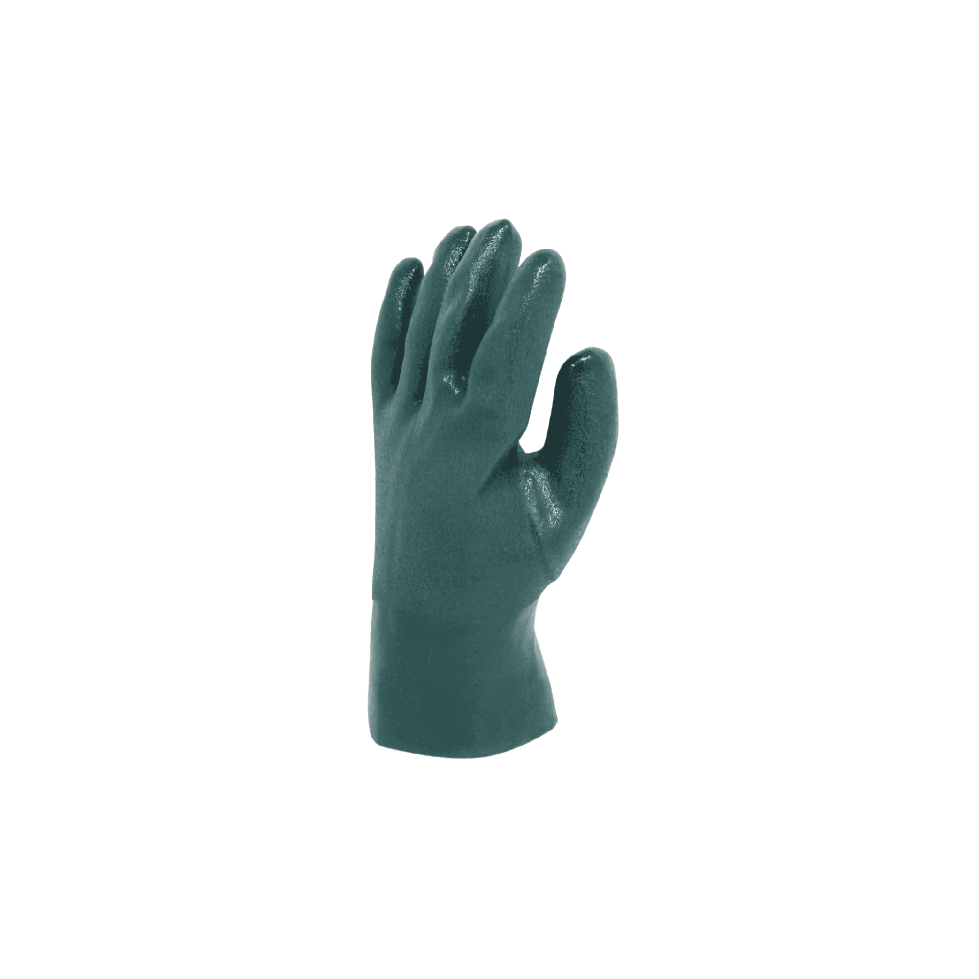 Chemical Resistant PVC Gloves - 10" Sandy Green Finish