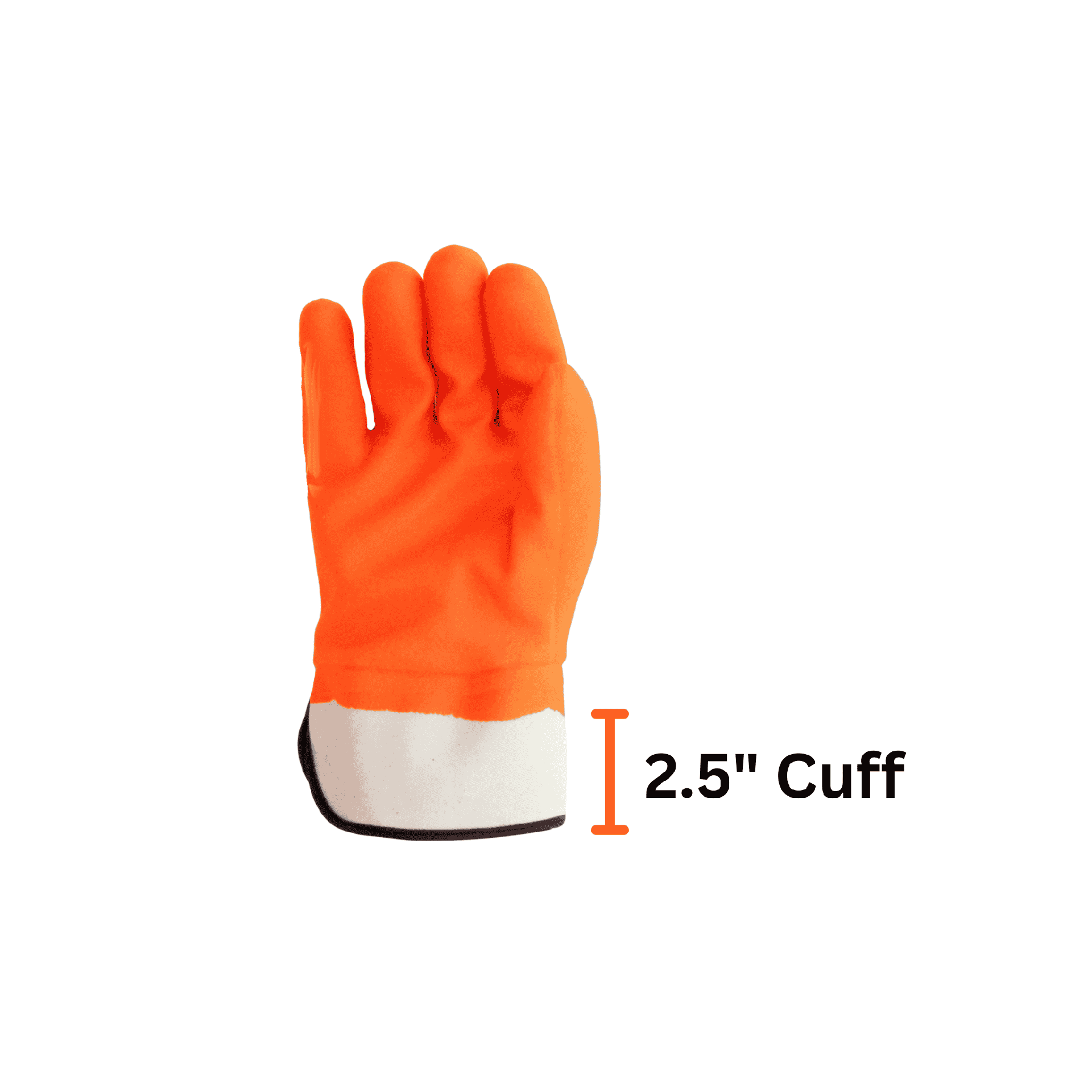 Propane Gloves – Hi-Vis Orange PVC with Safety Cuff for Superior Grip and Protection
