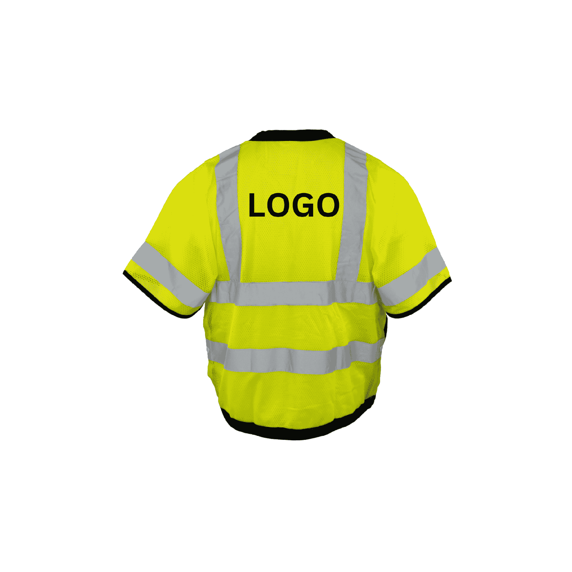 Class 3 Lime Safety Vest with 2 Grommet Holes (8 Pockets)