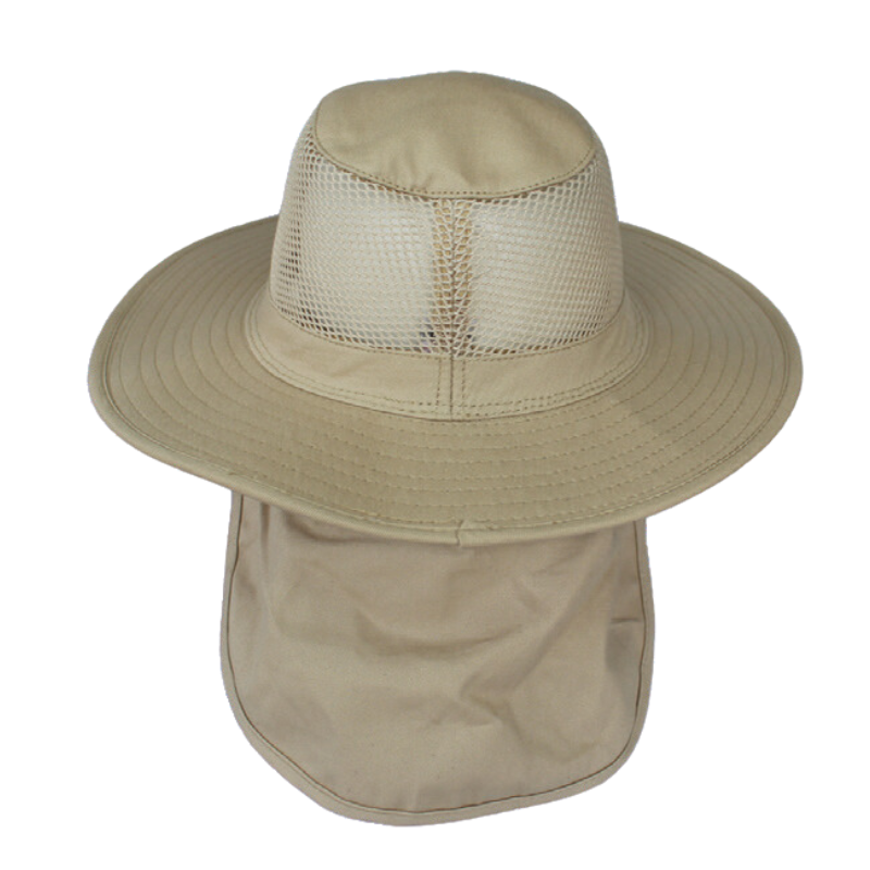 Solid Boonie Hats with Flap and Mesh Top
