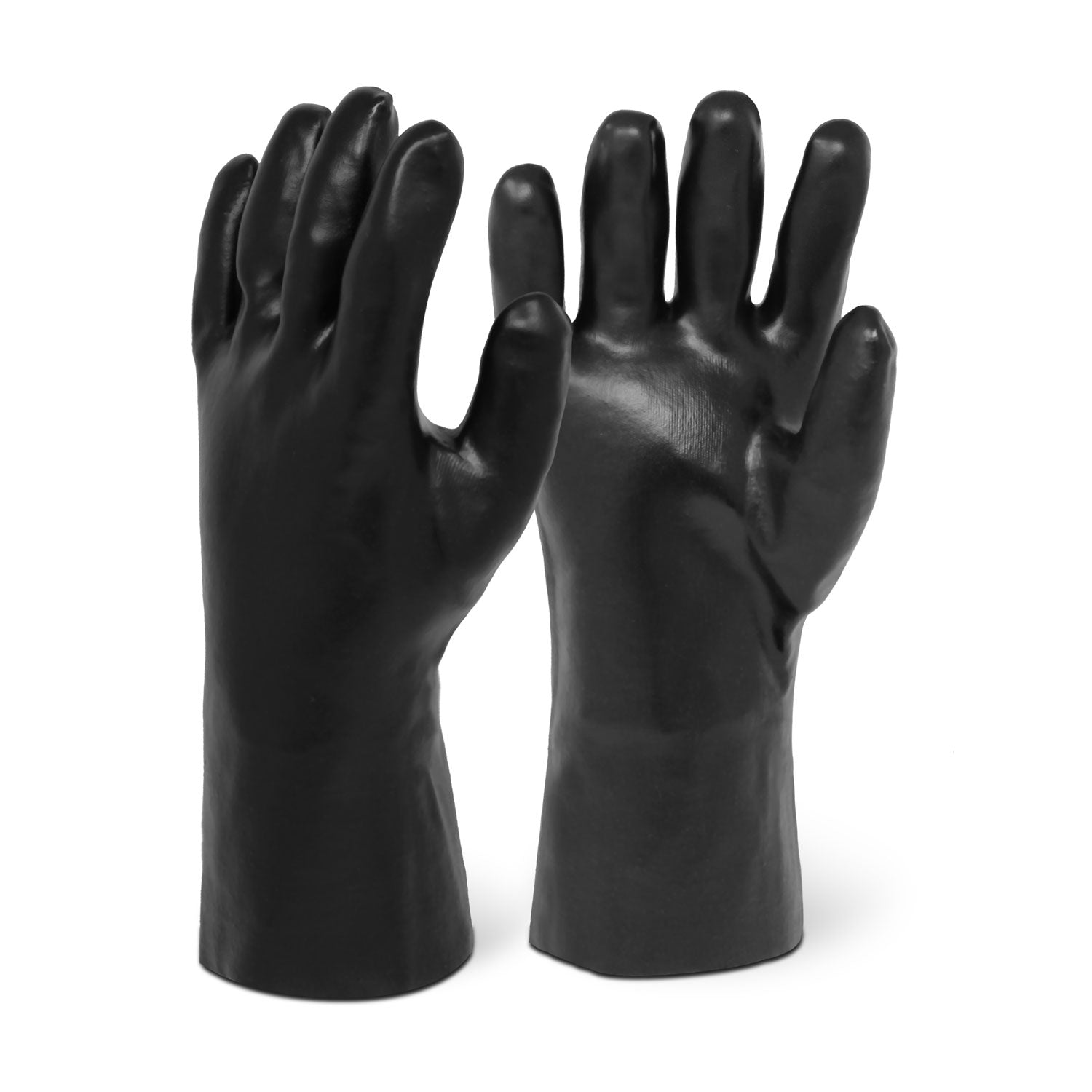 Chemical Resistant PVC Glove – 12" Black Smooth Finish