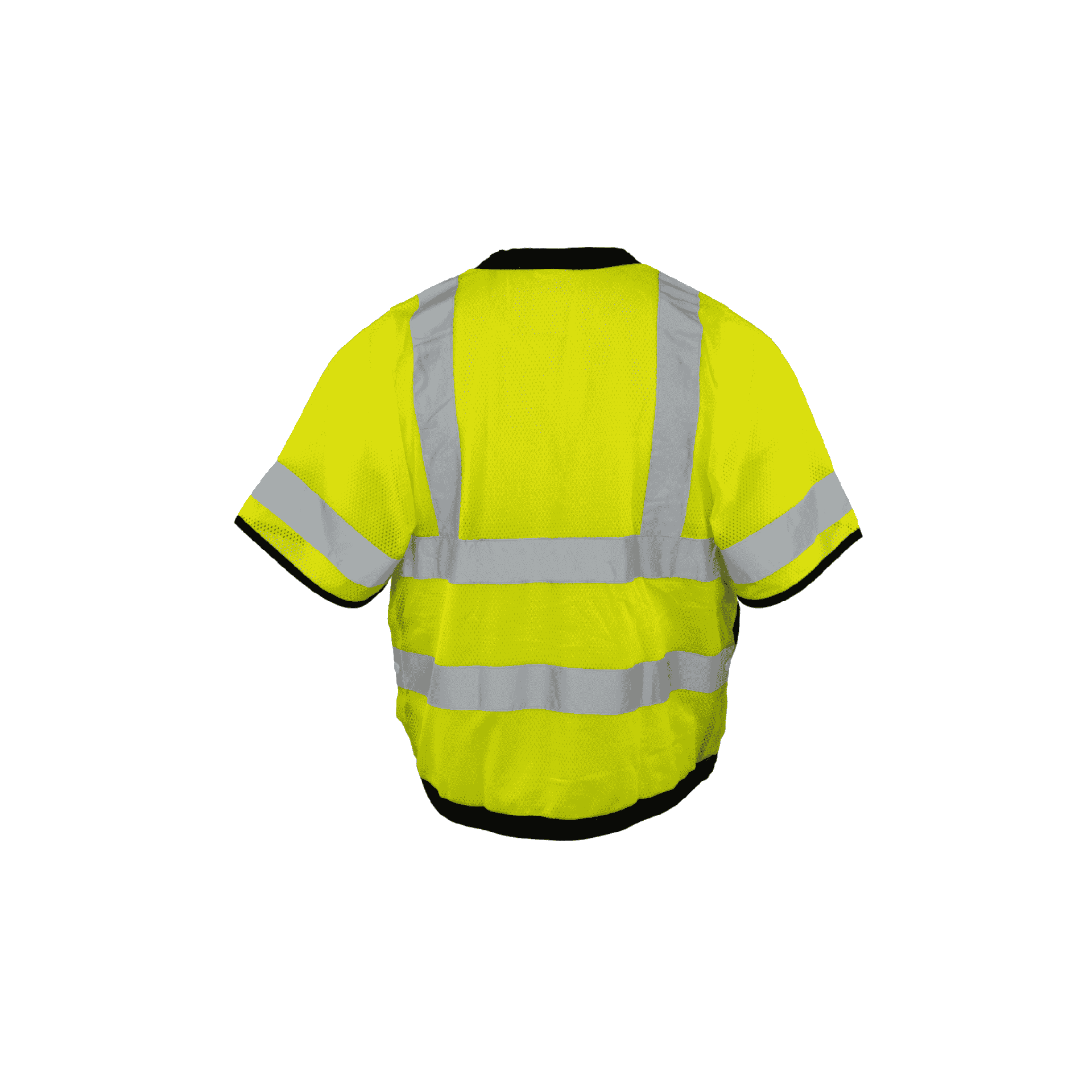 Class 3 Lime Safety Vest with 2 Grommet Holes (8 Pockets)