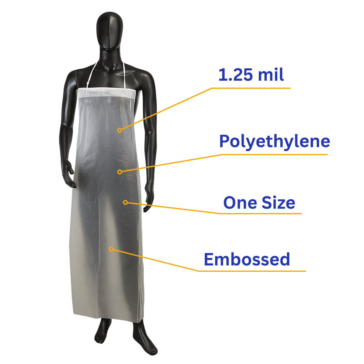 Clear Vinyl Apron -12 Mil - Dozen Pack