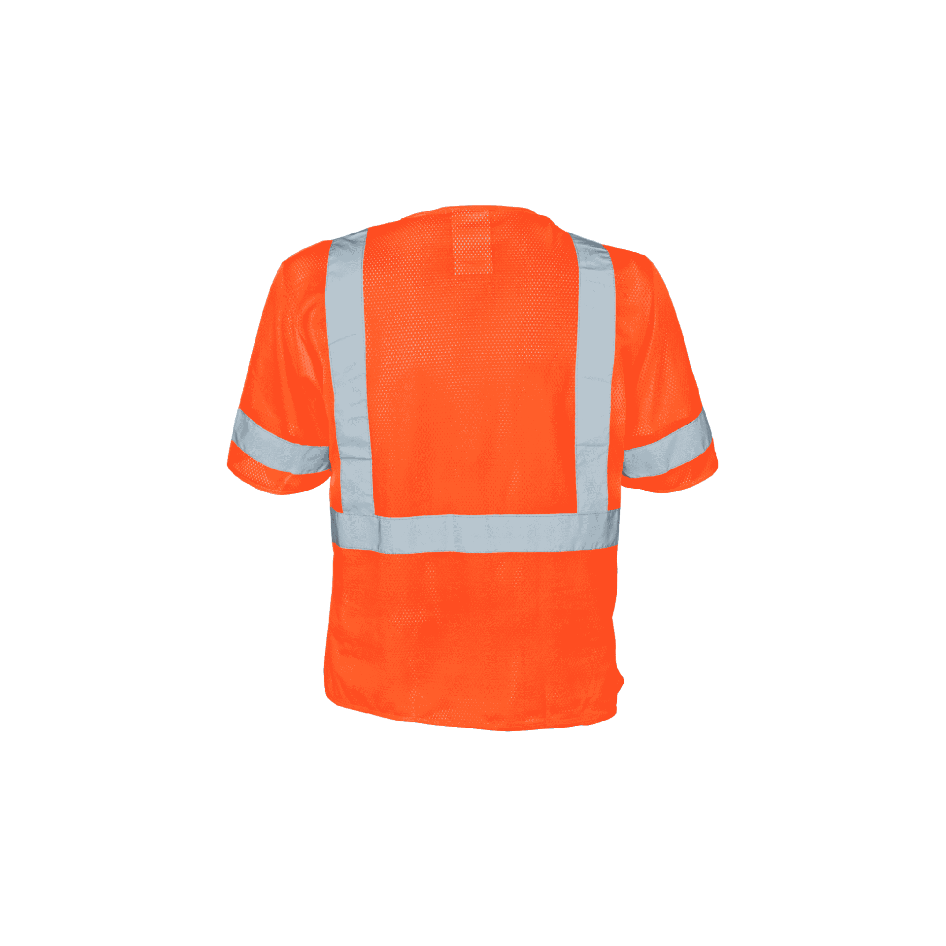 Class 3 Orange Polyester Mesh Safety Vest (5 Pockets)