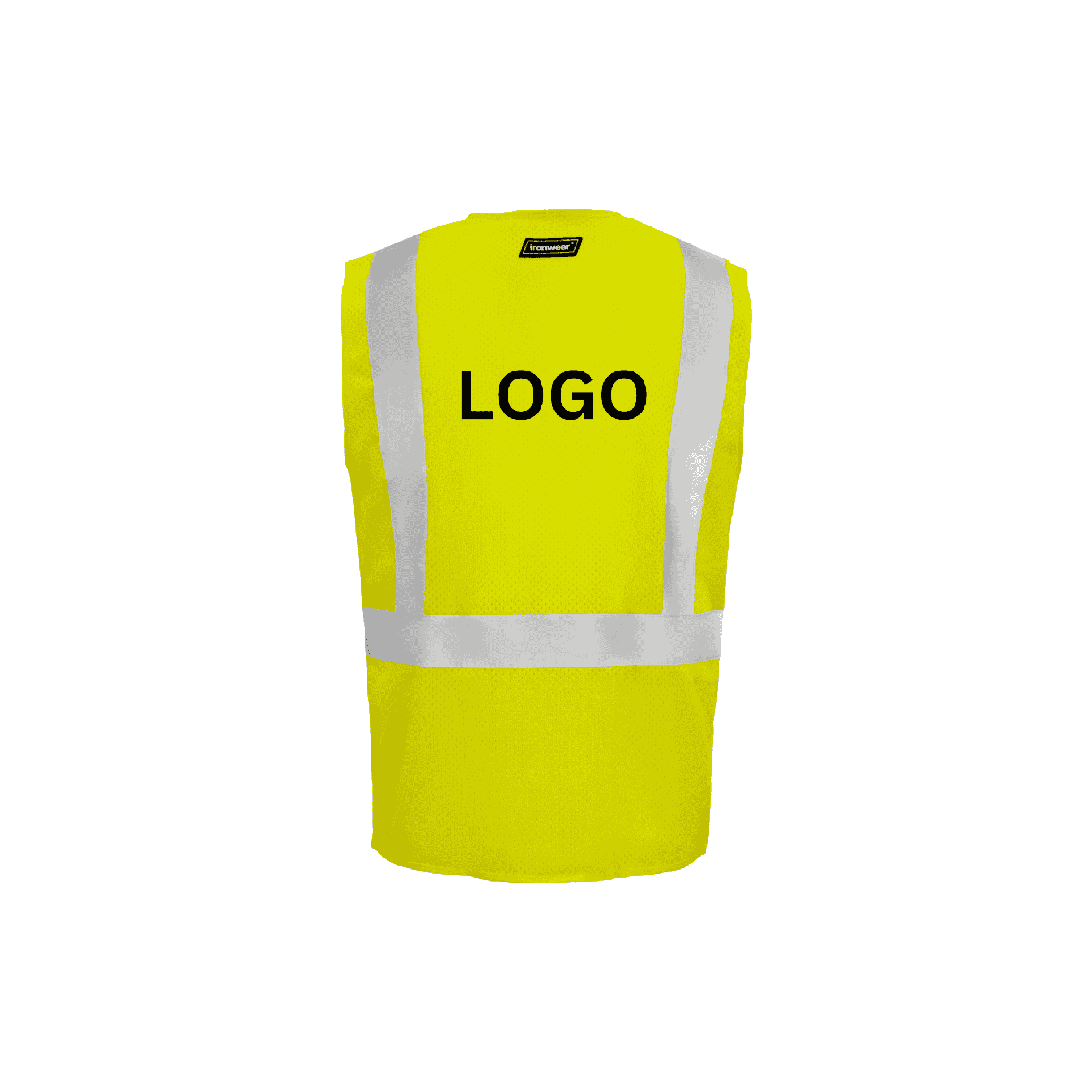 Class 2 Safety Vest with Zipper Closure (Hi Vis Lime)