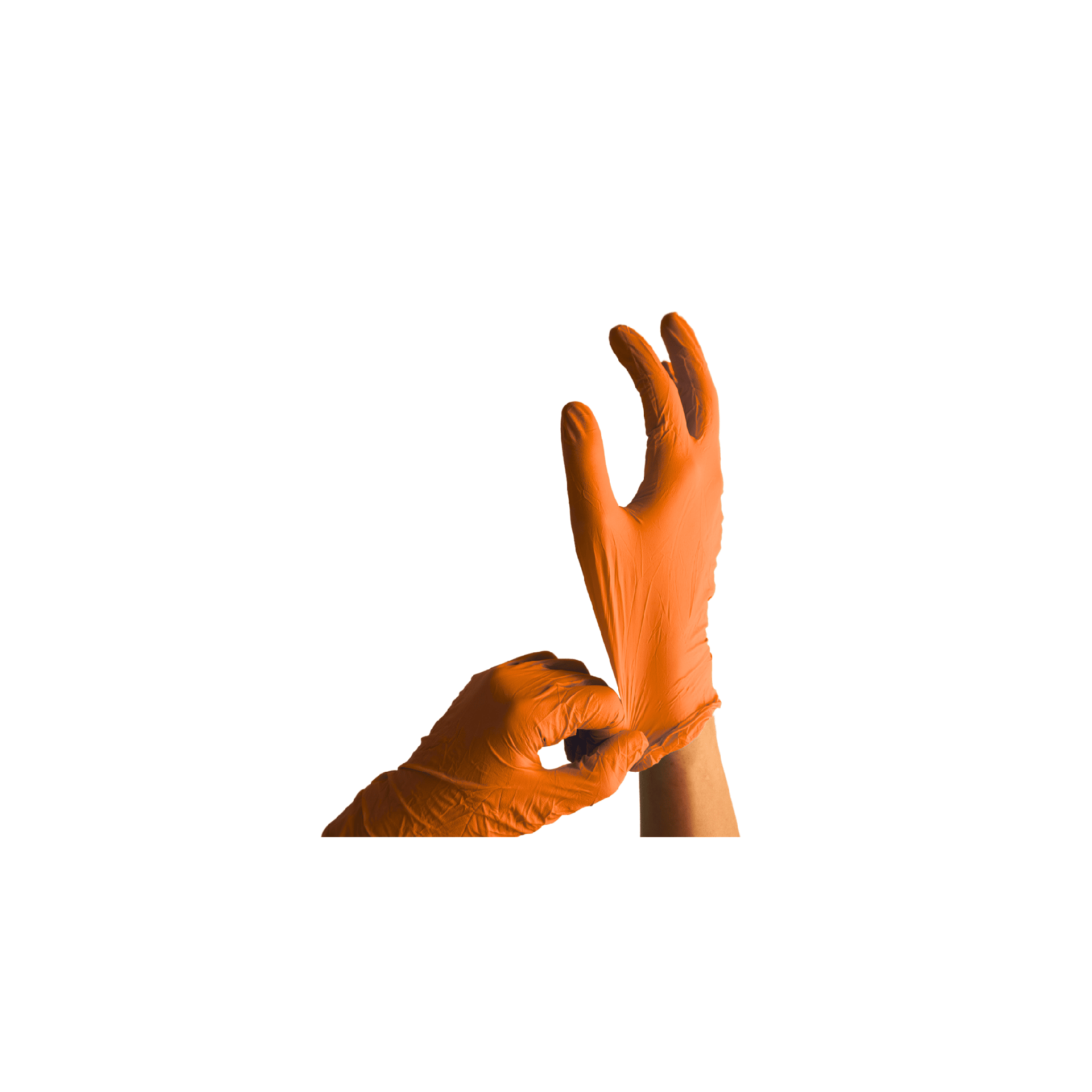 5 Mil Orange Nitrile Disposable Gloves