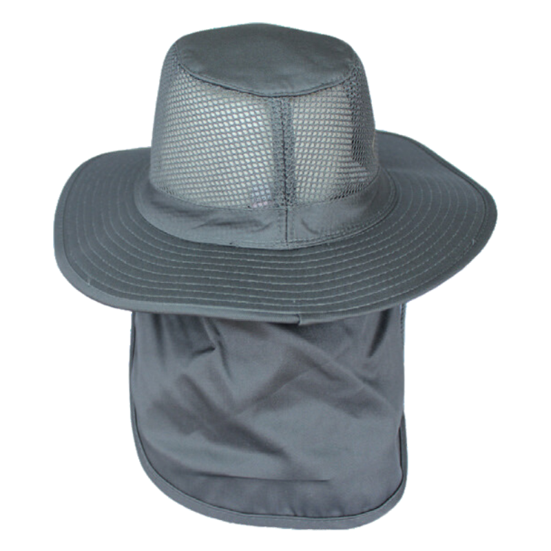 Solid Boonie Hats with Flap and Mesh Top