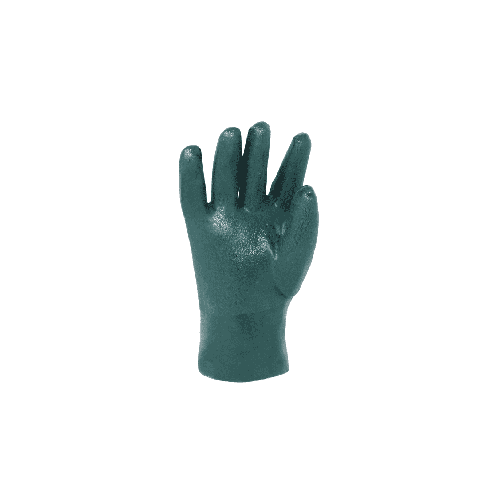 Chemical Resistant PVC Gloves - 10" Sandy Green Finish