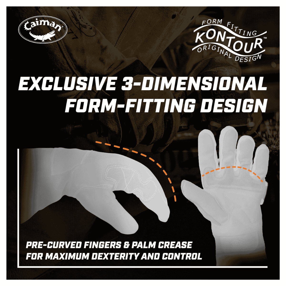 Single Pair - Caiman Premium Goat Grain TIG Welding Glove and 4 inch Extended Cuff