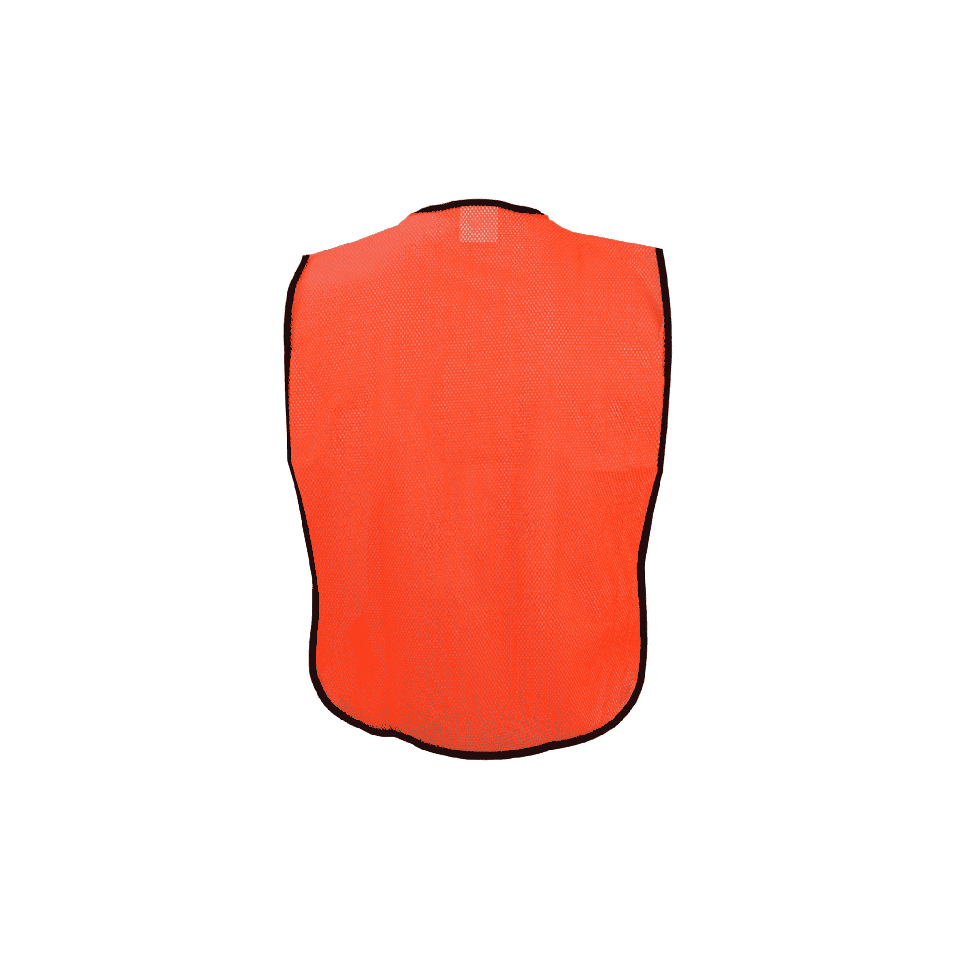 Economy Orange Safety Vest with Hook & Loop Closure (One Size)