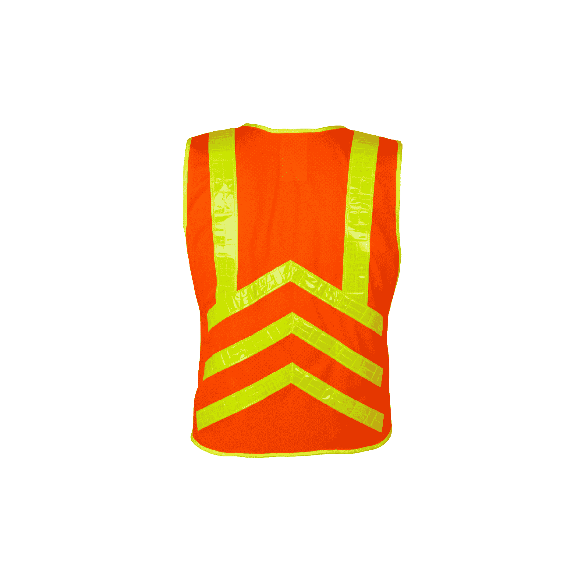 Class 2 Orange Polyester Mesh Safety Vest with Lime Binding