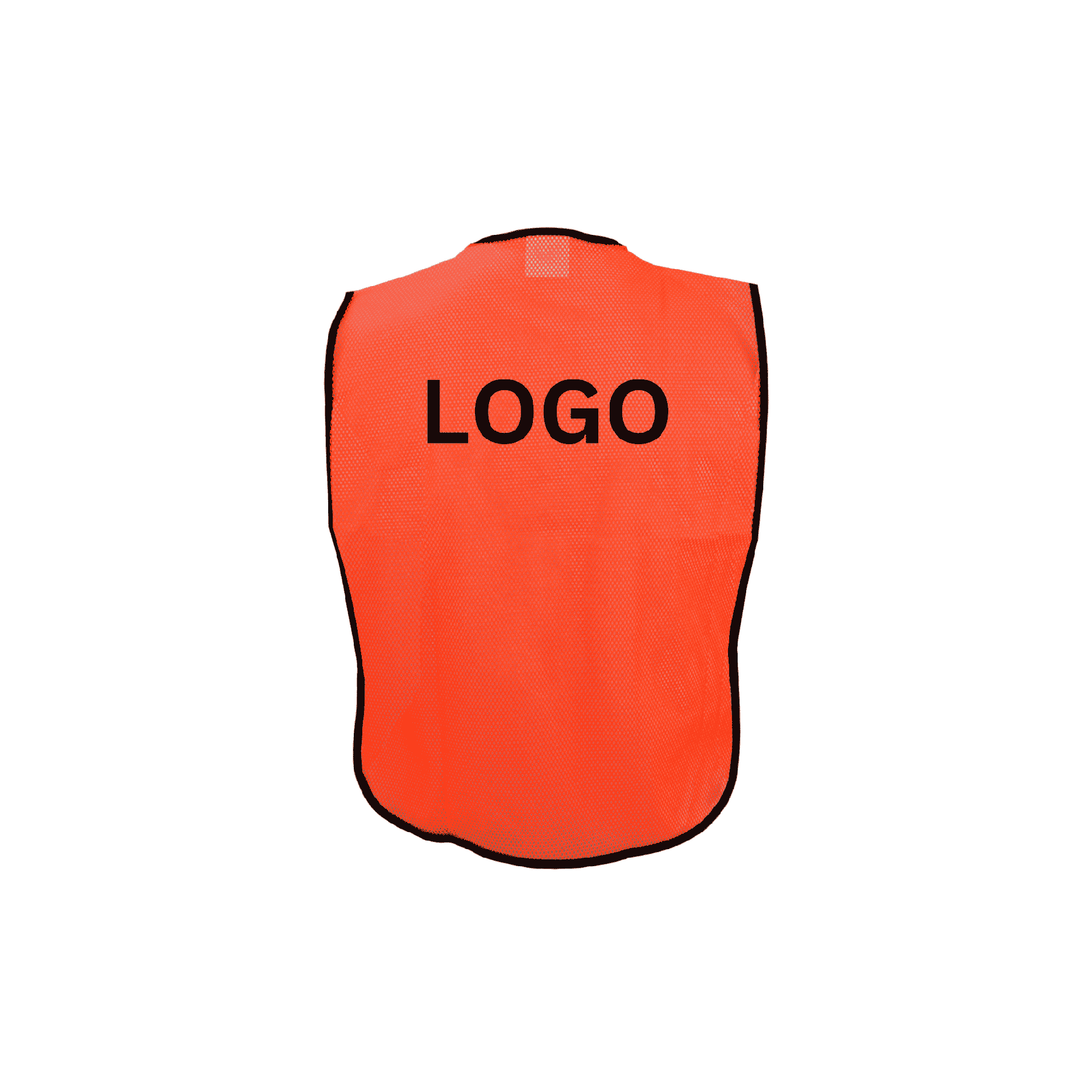 Economy Orange Safety Vest with Hook & Loop Closure (One Size)