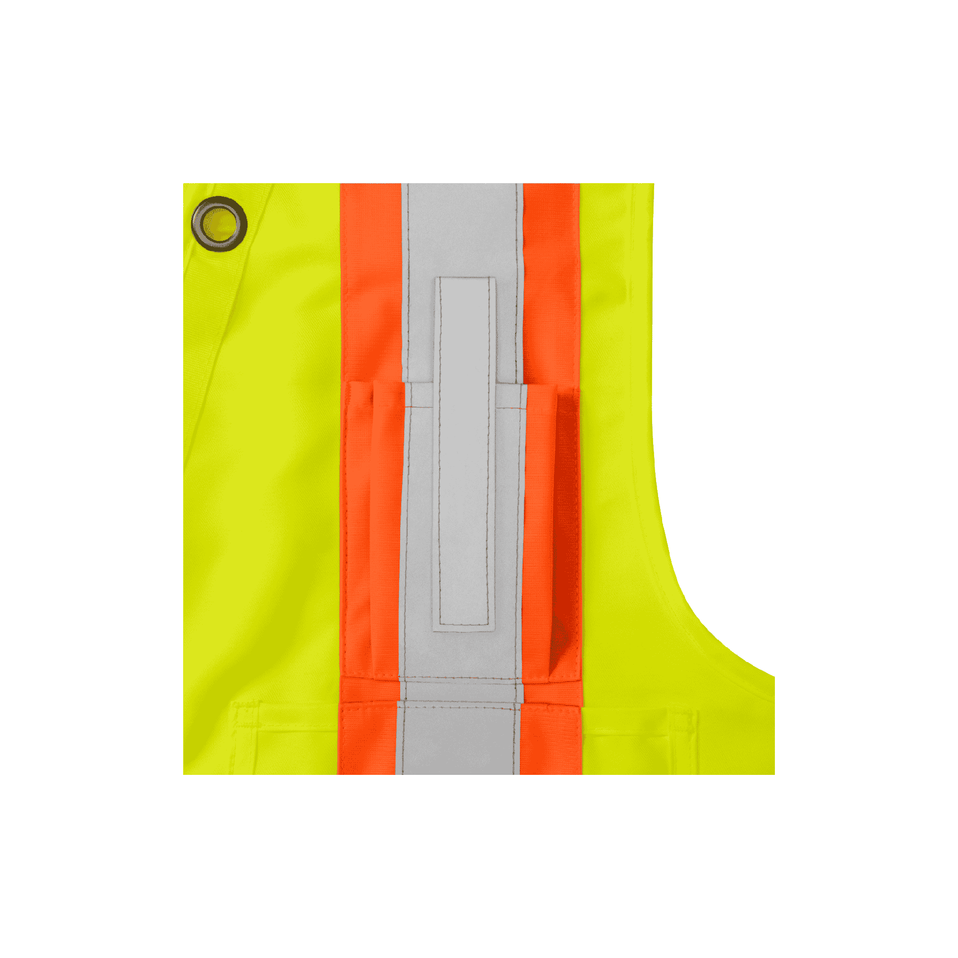 Class 2 Multi-Pocket Lime Safety Vest with Snap Front