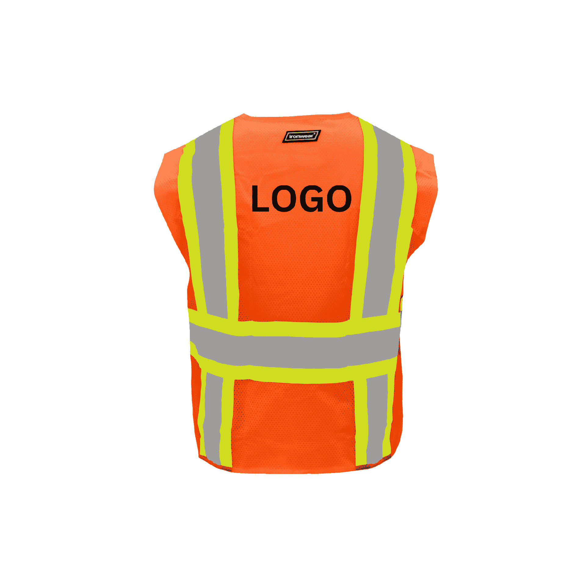 Class 2 Orange Breakaway Hoop & Loop Safety Vest