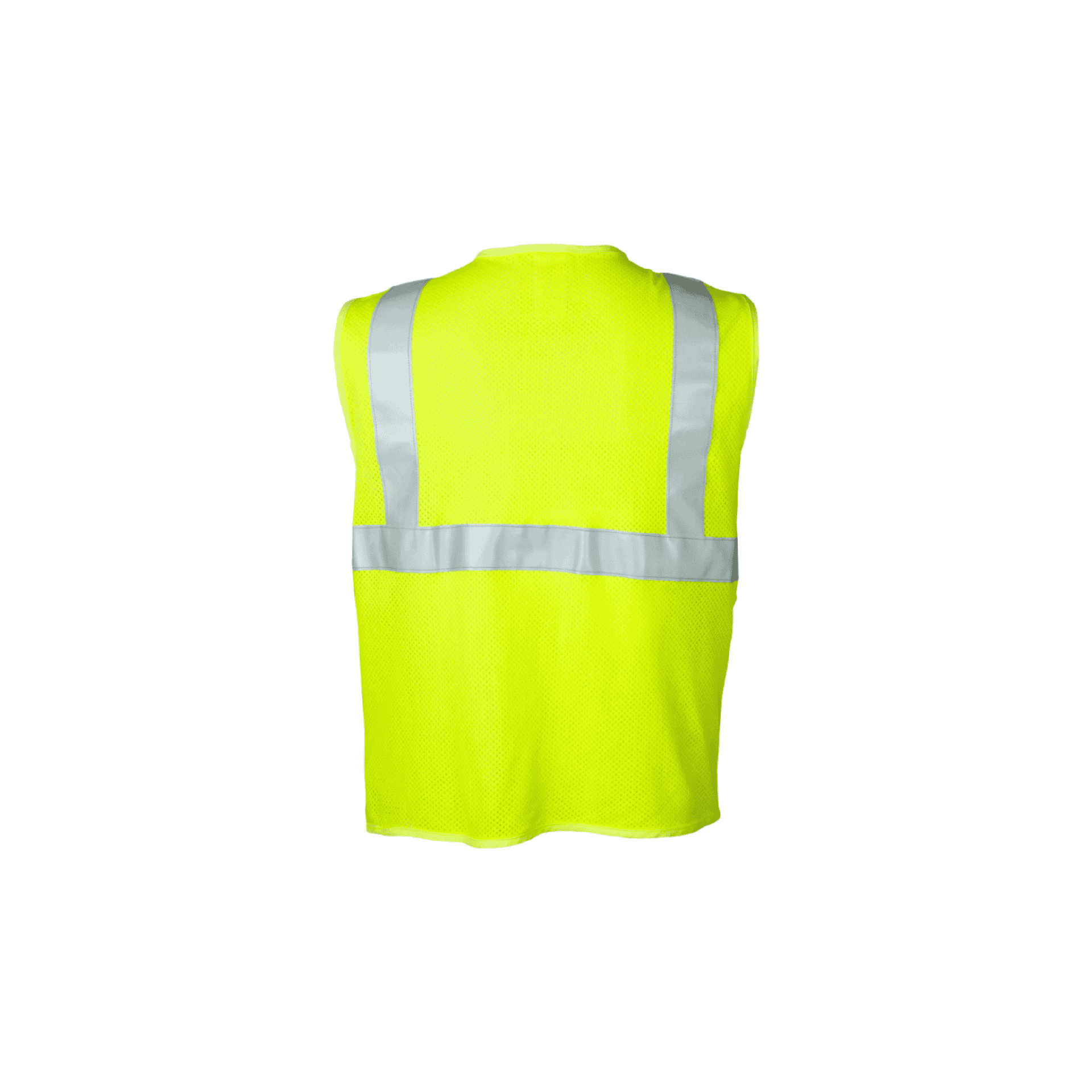 Class 2 FR Modacrylic and Aramid Safety Vest with Zipper Closure (Hi Vis Lime)