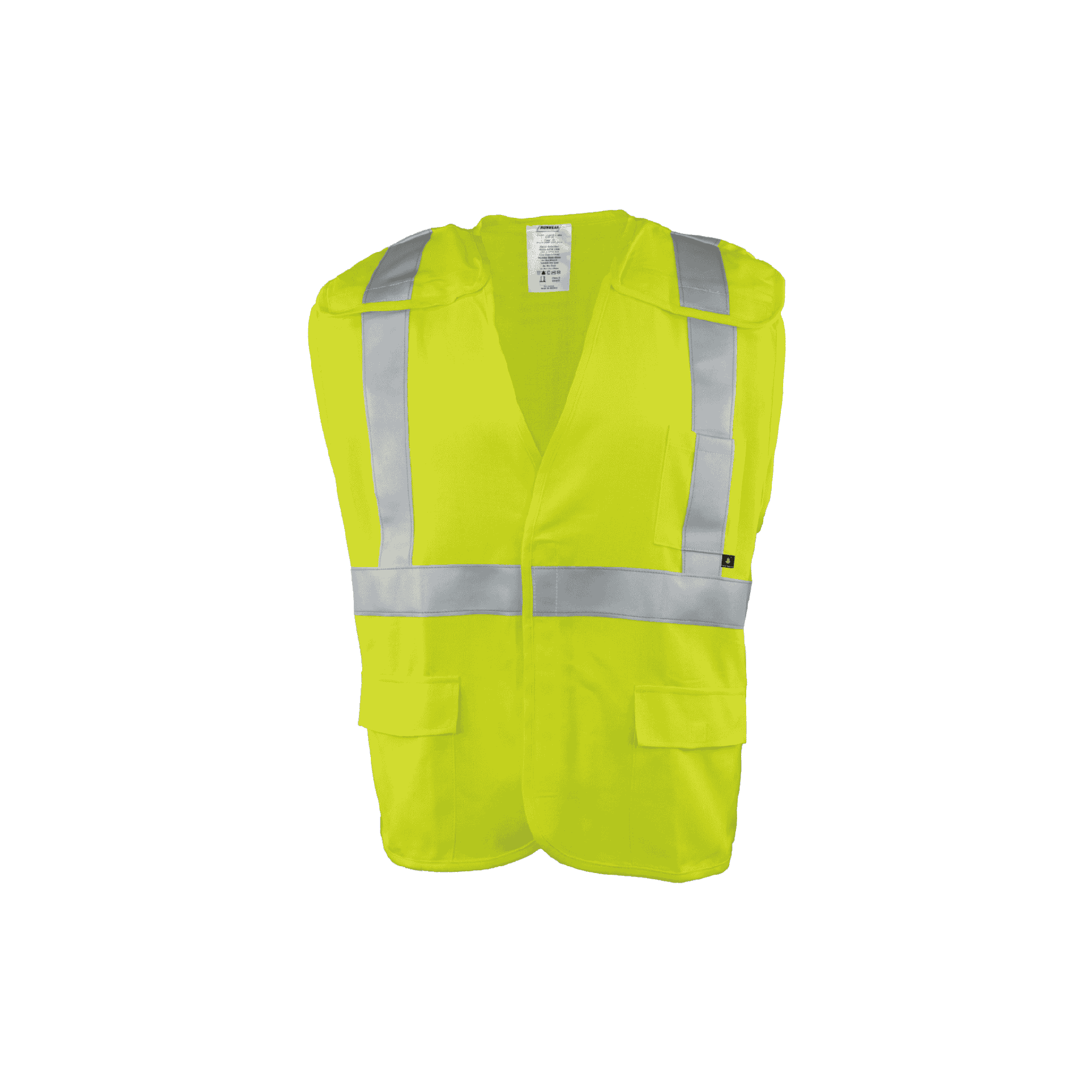 Class 2 FR Lime Modacrylic Safety Vest with 2" Tape