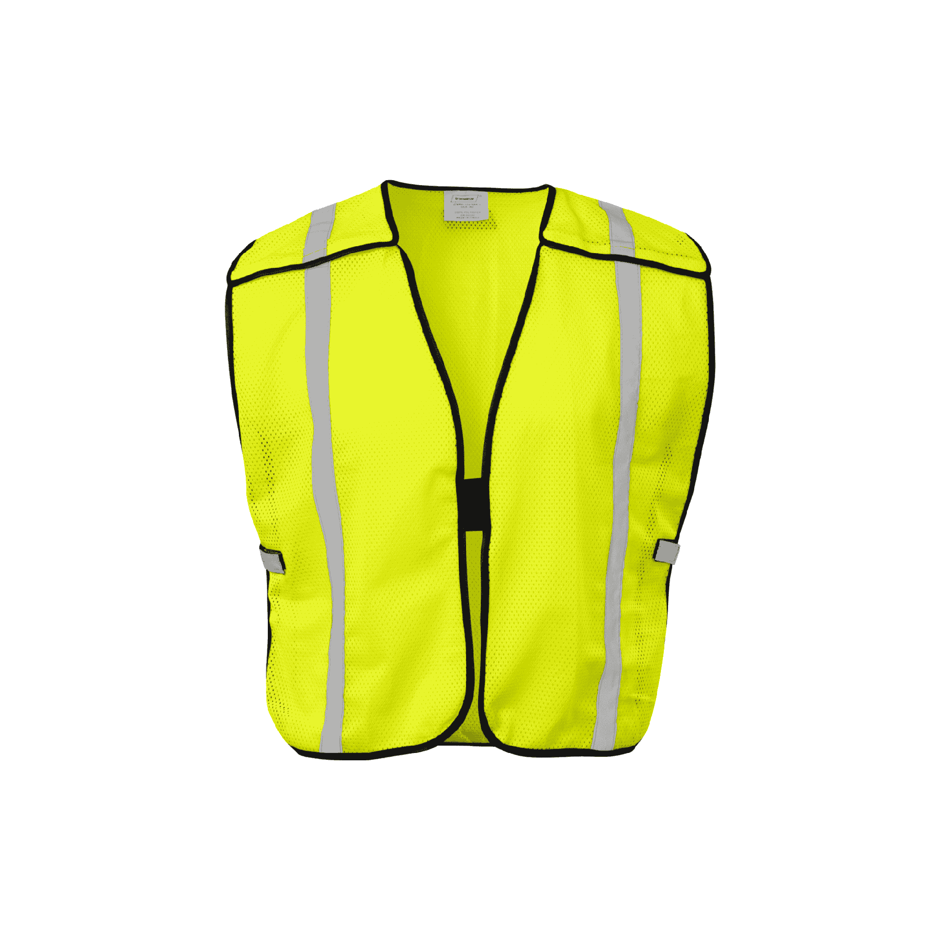 Economy Lime Safety Vest With Breakaway on Shoulders