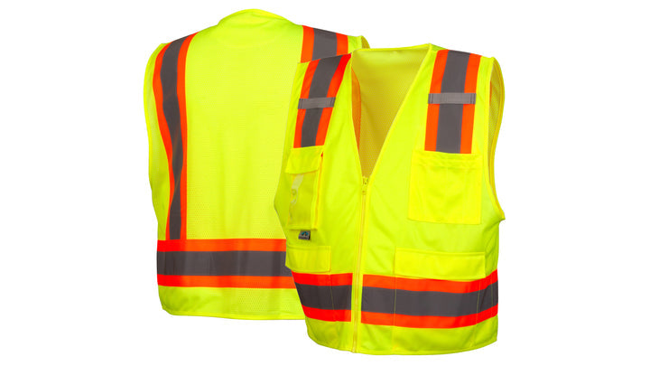 Surveyor Vest with Clear ID Pocket – ANSI Class 2