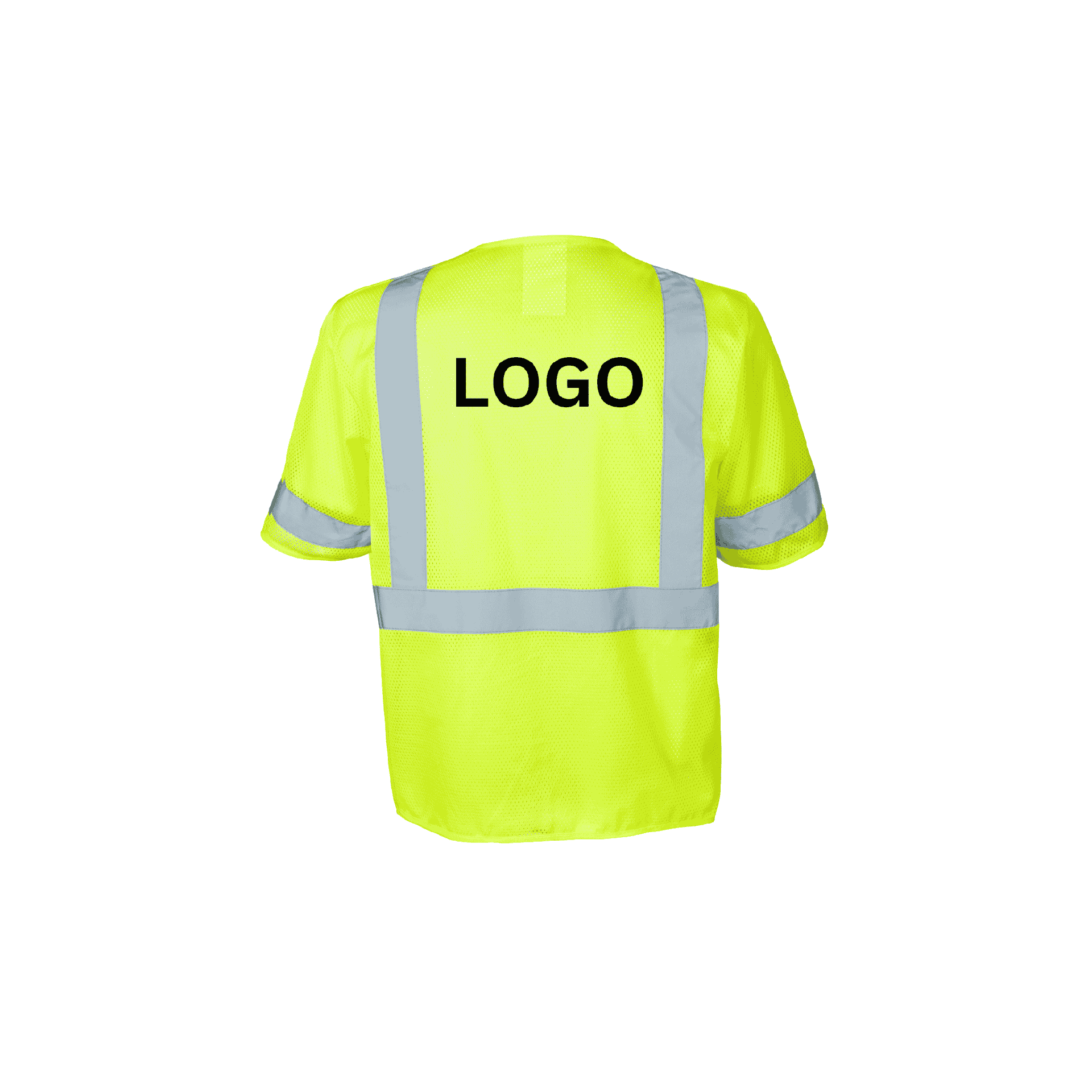Class 3 Lime Polyester Mesh Safety Vest (5 Pockets)