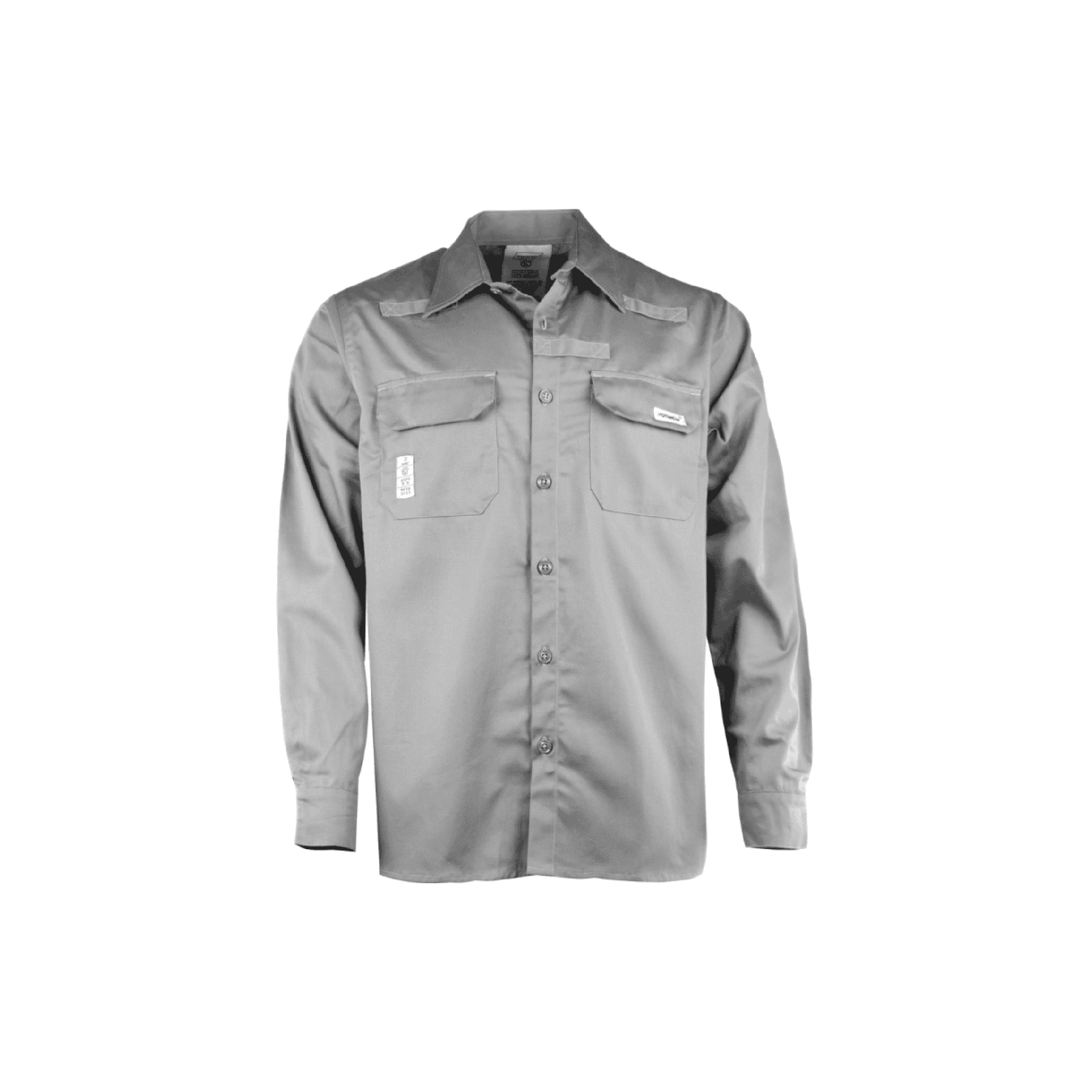 Gray Flame Resistant Long Sleeve Button Up Shirt