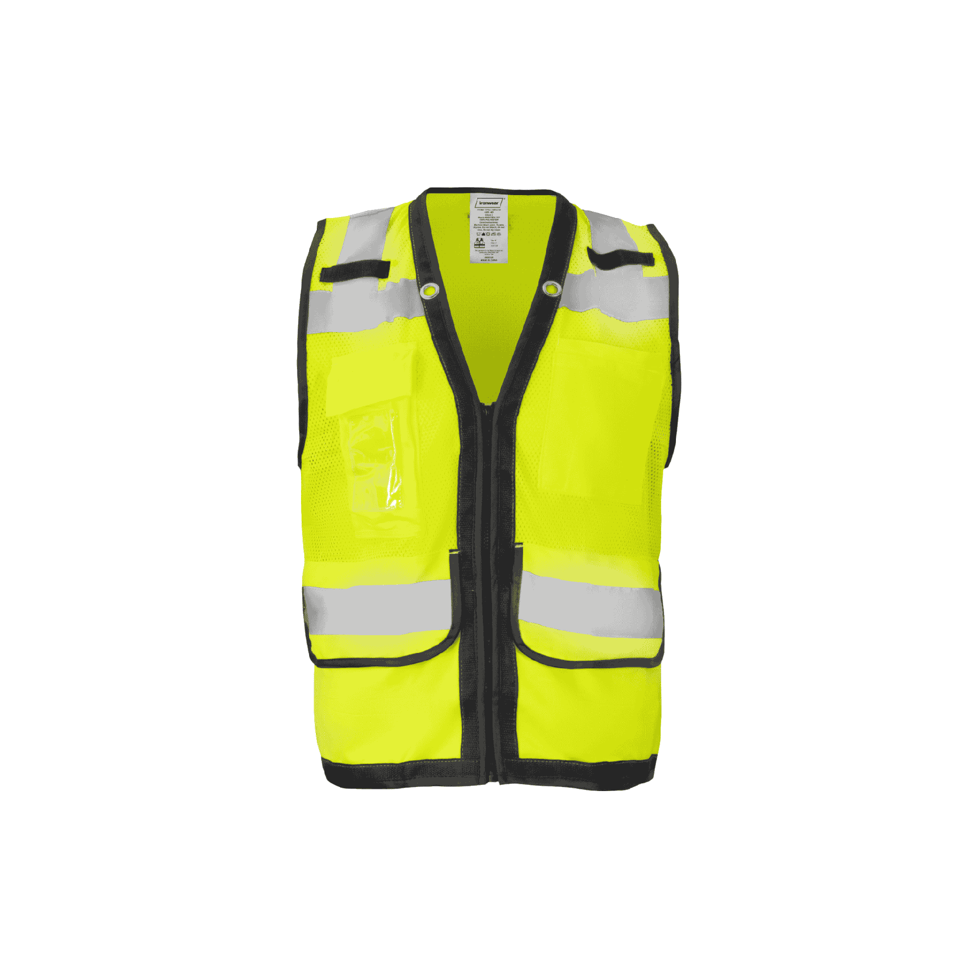 Class 2 Lime Zipper Front Closure Vest