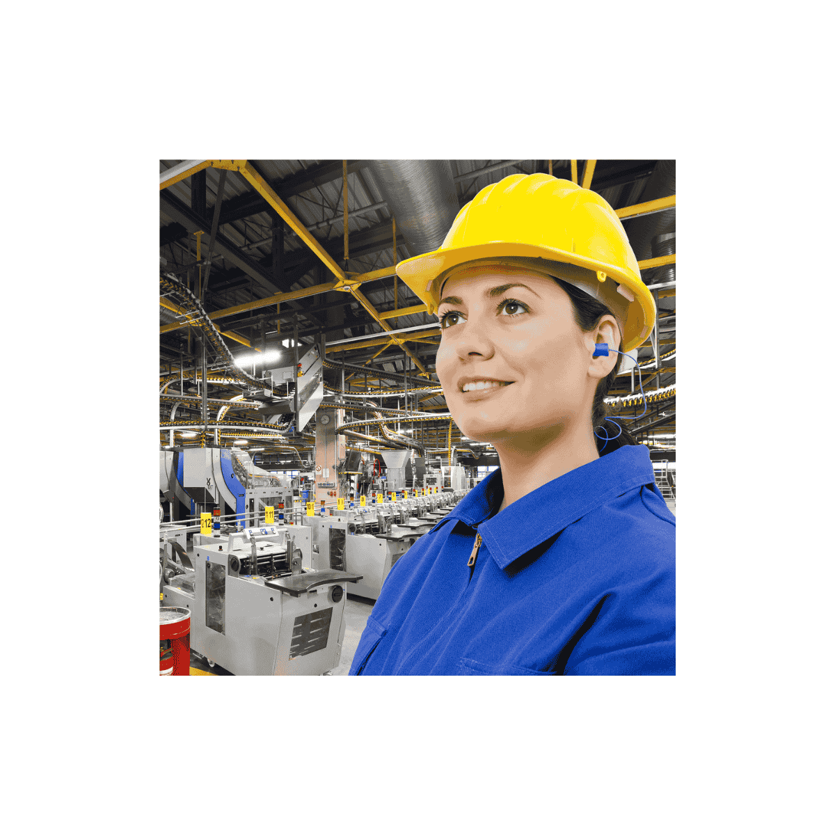 Metal Detectable Ear Plugs – Corded Foam Design for Food Safety Compliance