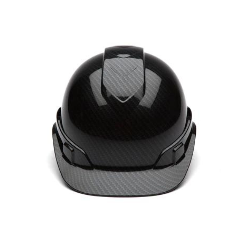 Shiny Black Graphite Pyramex Ridgeline Cap Style Hard Hat 4-Point Ratchet Suspension