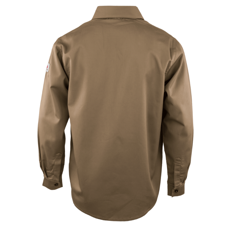 Khaki Flame Resistant Long Sleeve Button Up Shirt