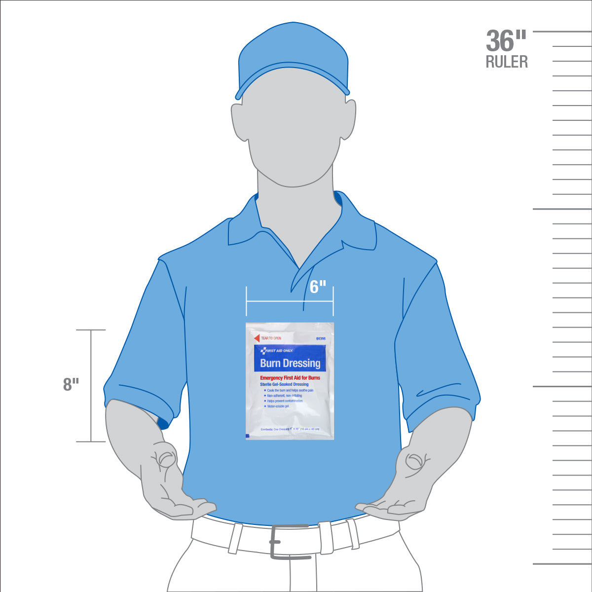 FAO Burn Dressing, 4" x 16"